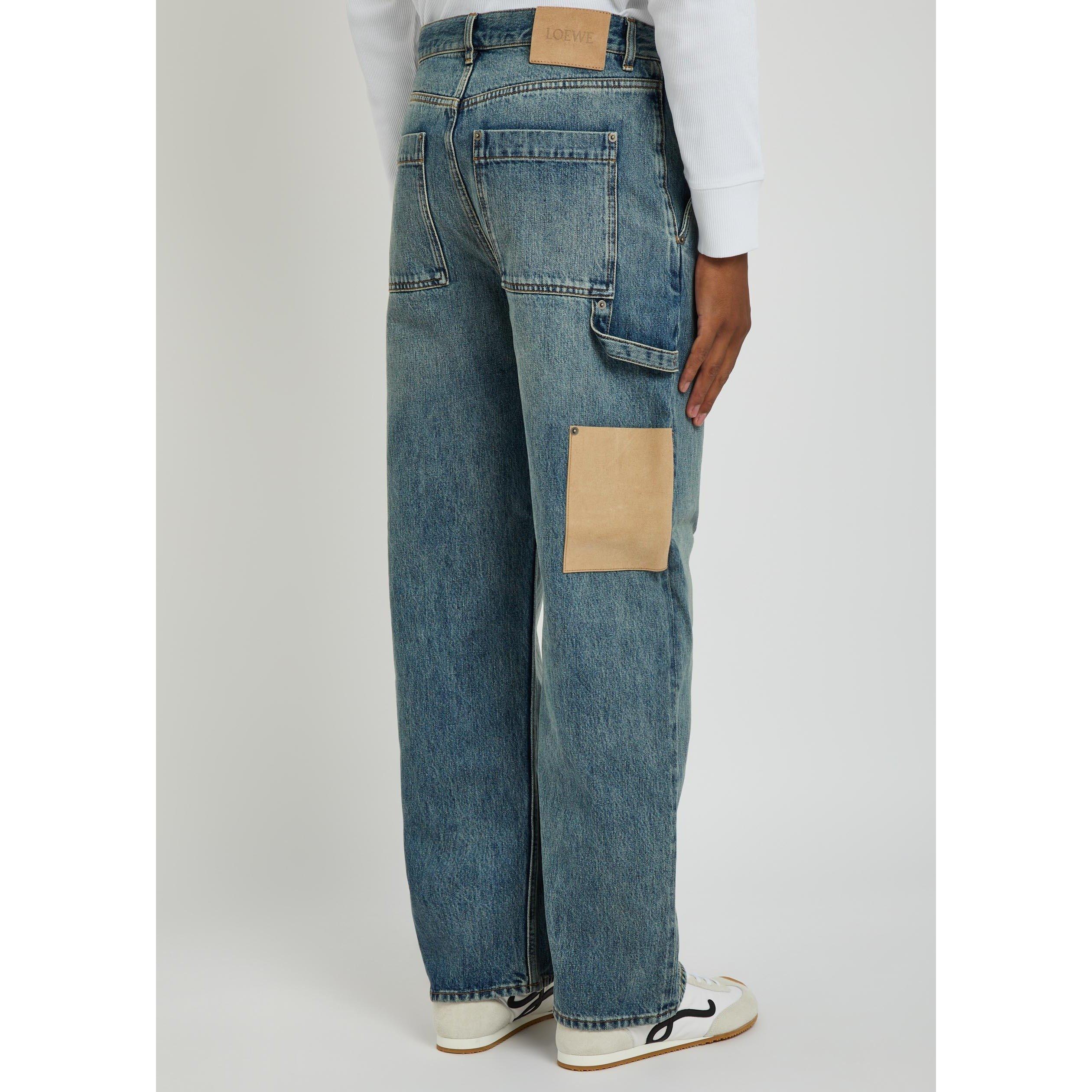 DENIM - LOEWE - Men's Cotton Straight-Leg Jeans - 3