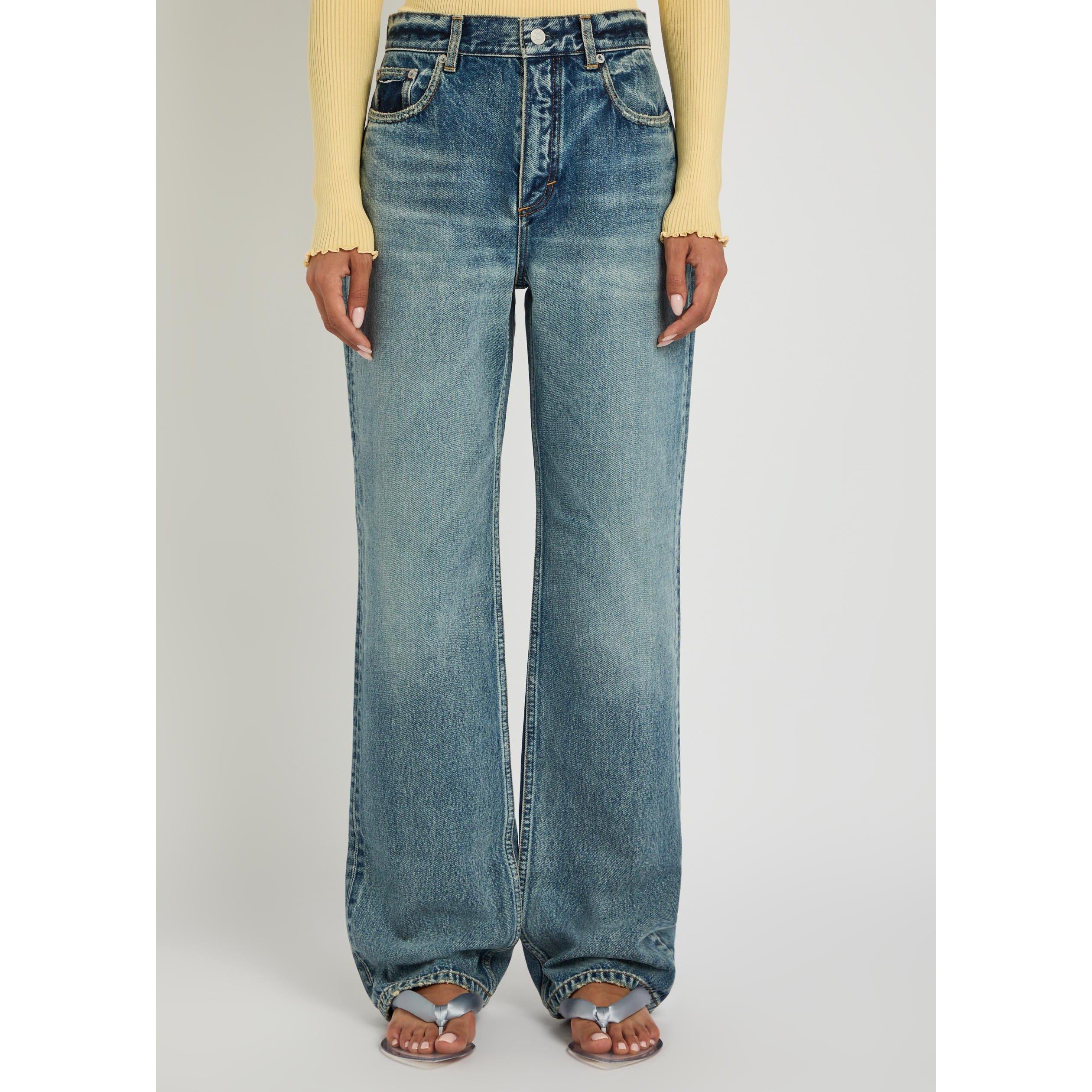 DENIM - Alaia - Women's Straight Distressed Jeans - 2