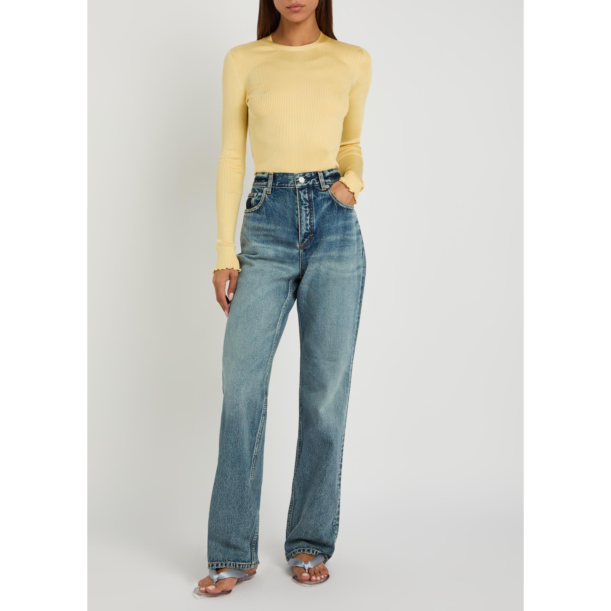 DENIM - Alaia - Women's Straight Distressed Jeans - 5