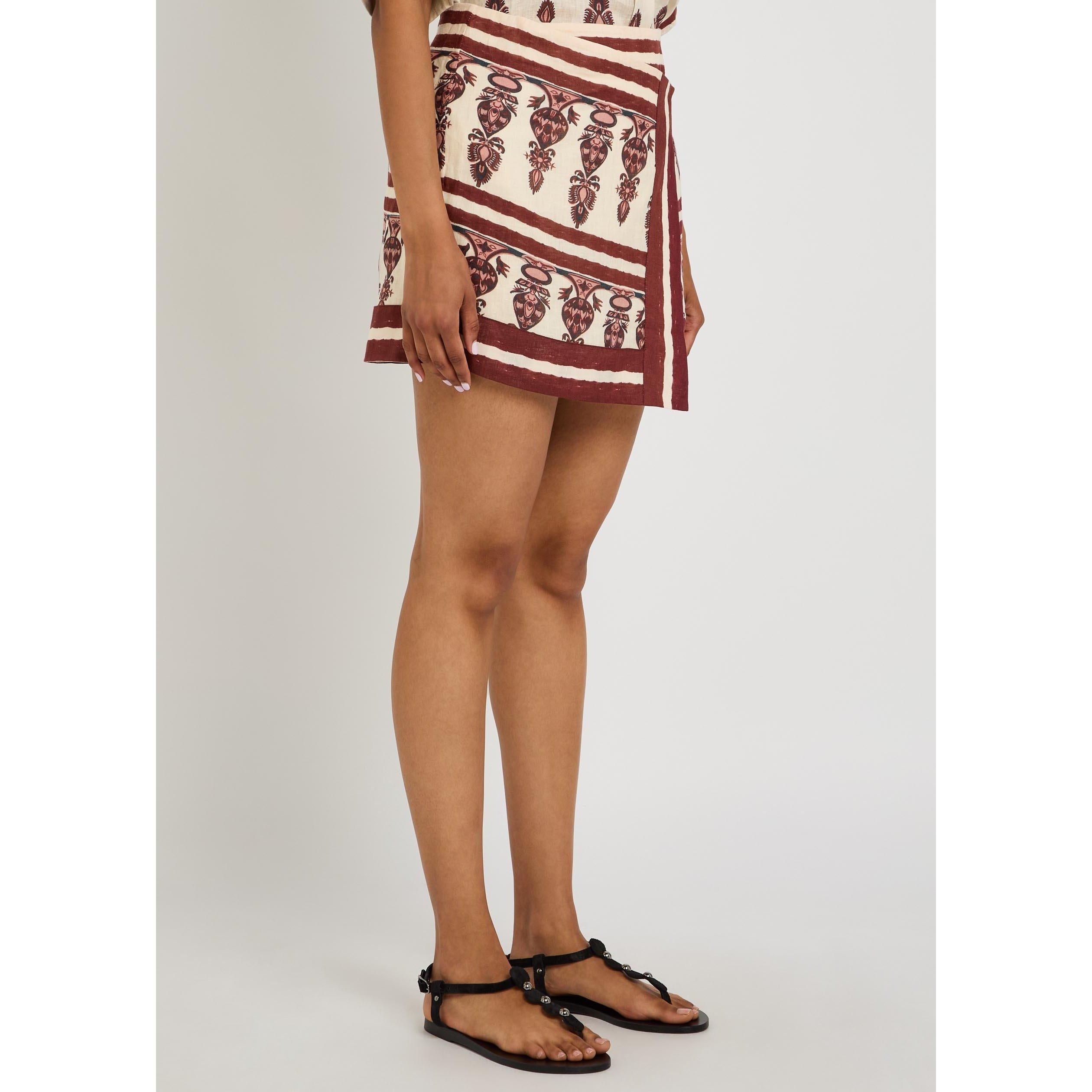 ECRU - Johanna Ortiz - LINEN ECRU/WINE ROOTS WRAP SKI - 2
