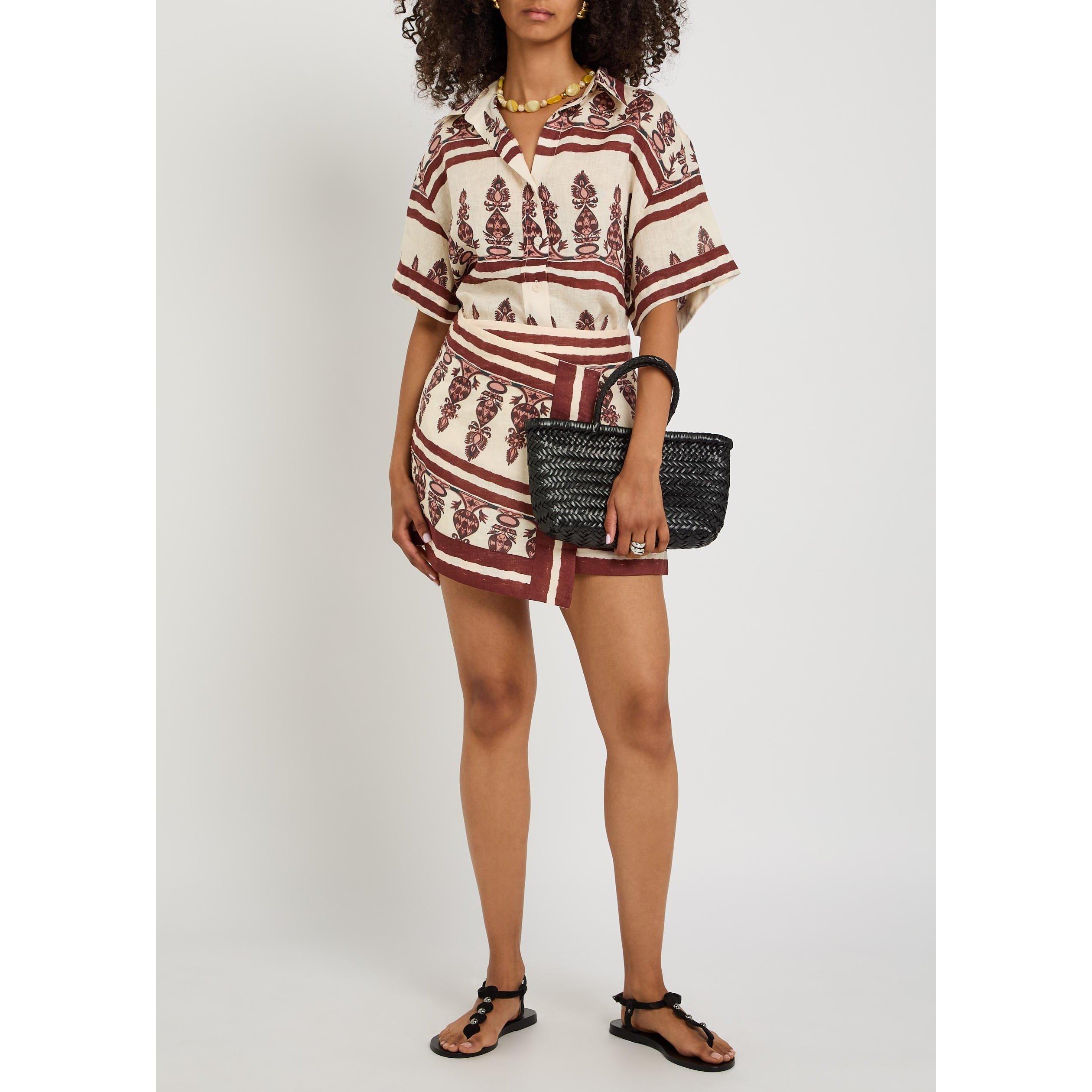 ECRU - Johanna Ortiz - LINEN ECRU/WINE ROOTS WRAP SKI - 5