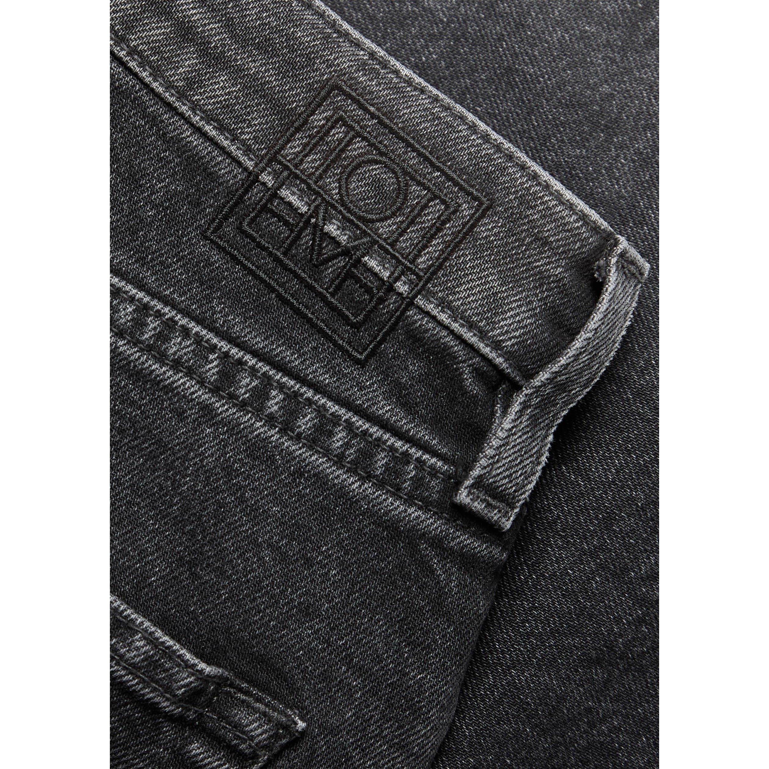 GREY - Toteme - Women's Twisted Seam Cotton Mid-Rise Straight Leg Jeans - 4