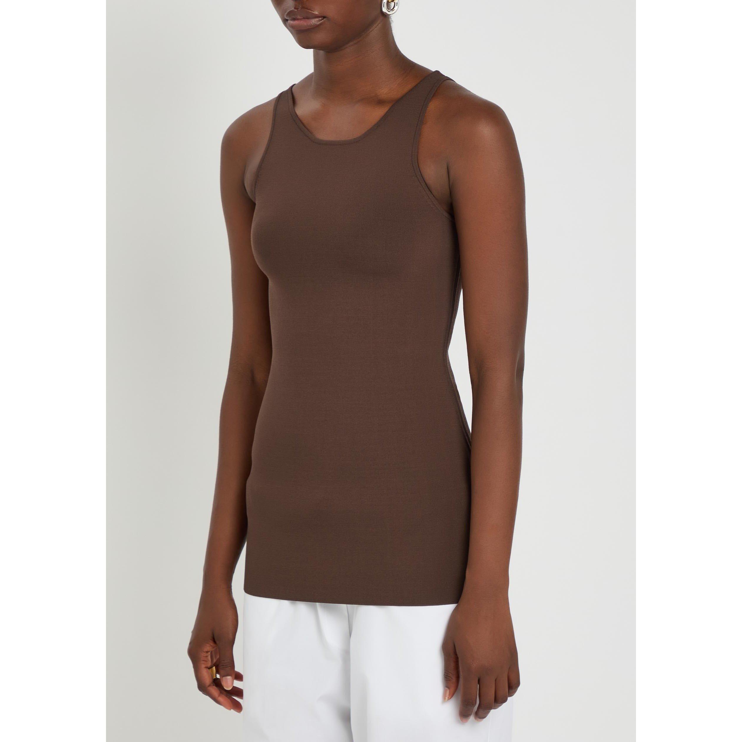 BROWN - Toteme - Women's Slim-Fit Knit Tank Top - 2