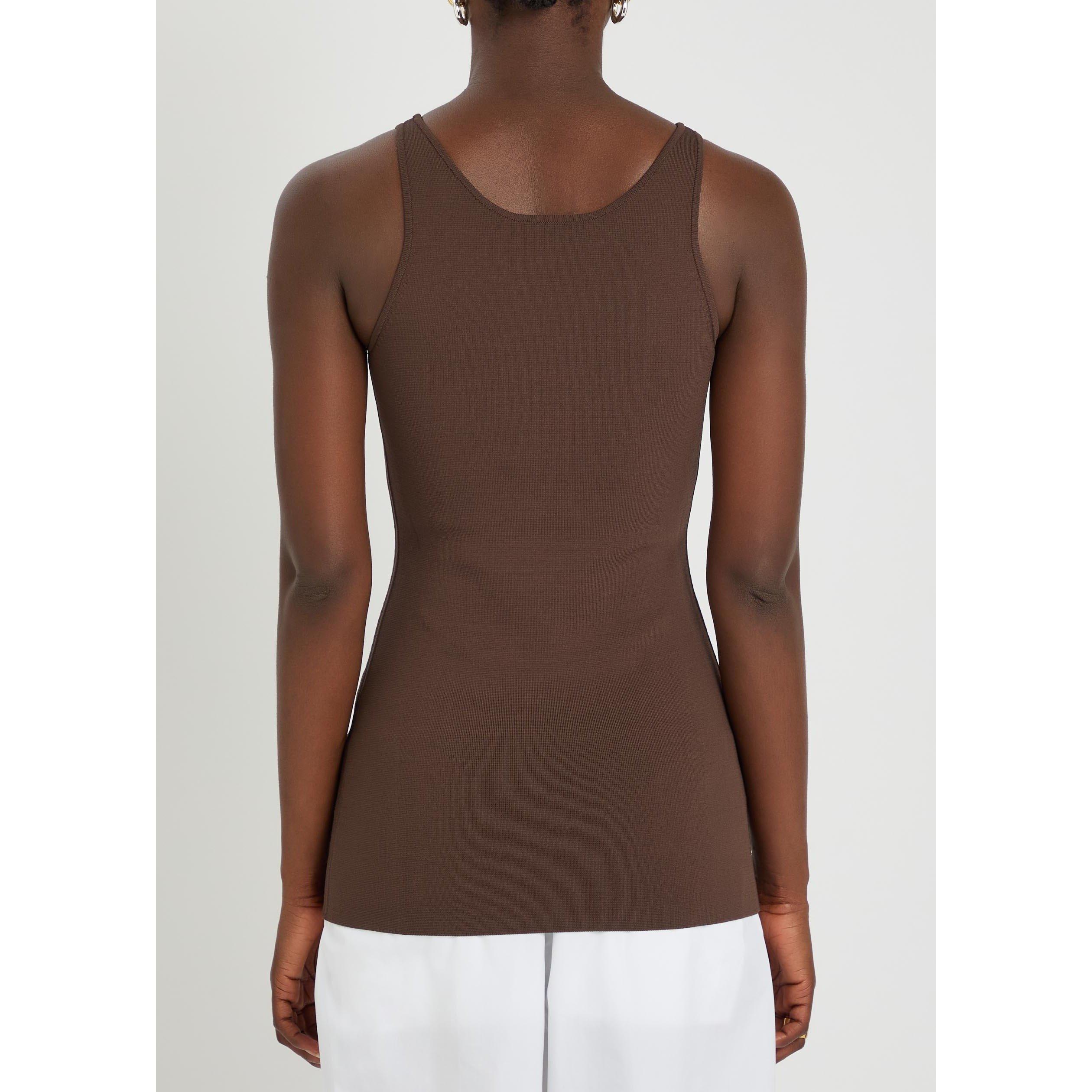 BROWN - Toteme - Women's Slim-Fit Knit Tank Top - 3