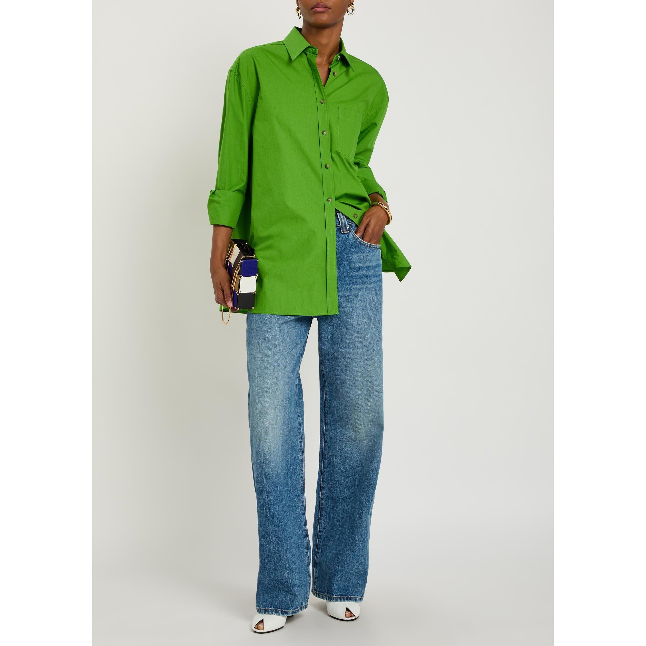 DENIM - Khaite - Women's Bonnie Cotton Straight-Leg Jeans - 5