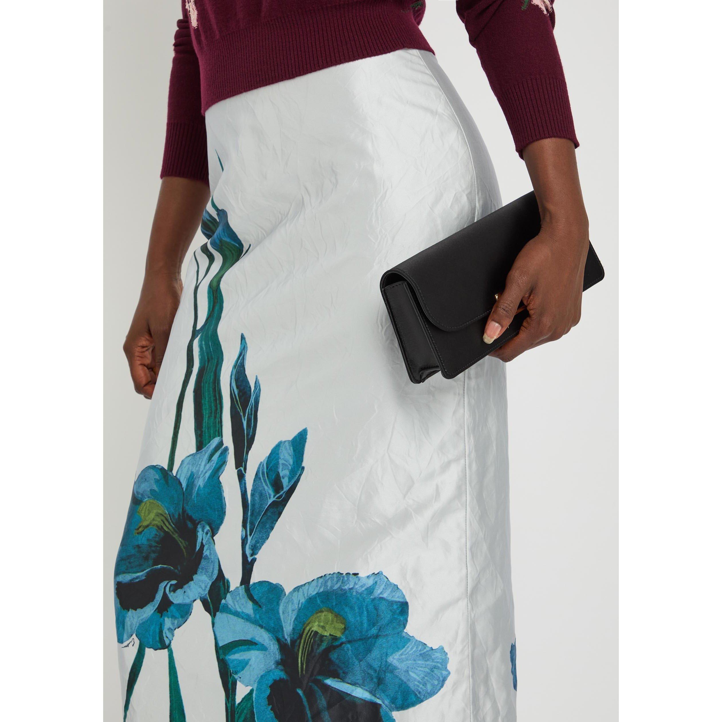 WHITE AND OTHER - Erdem - FLORAL TEXTURED SATIN MIDI PEN - 4