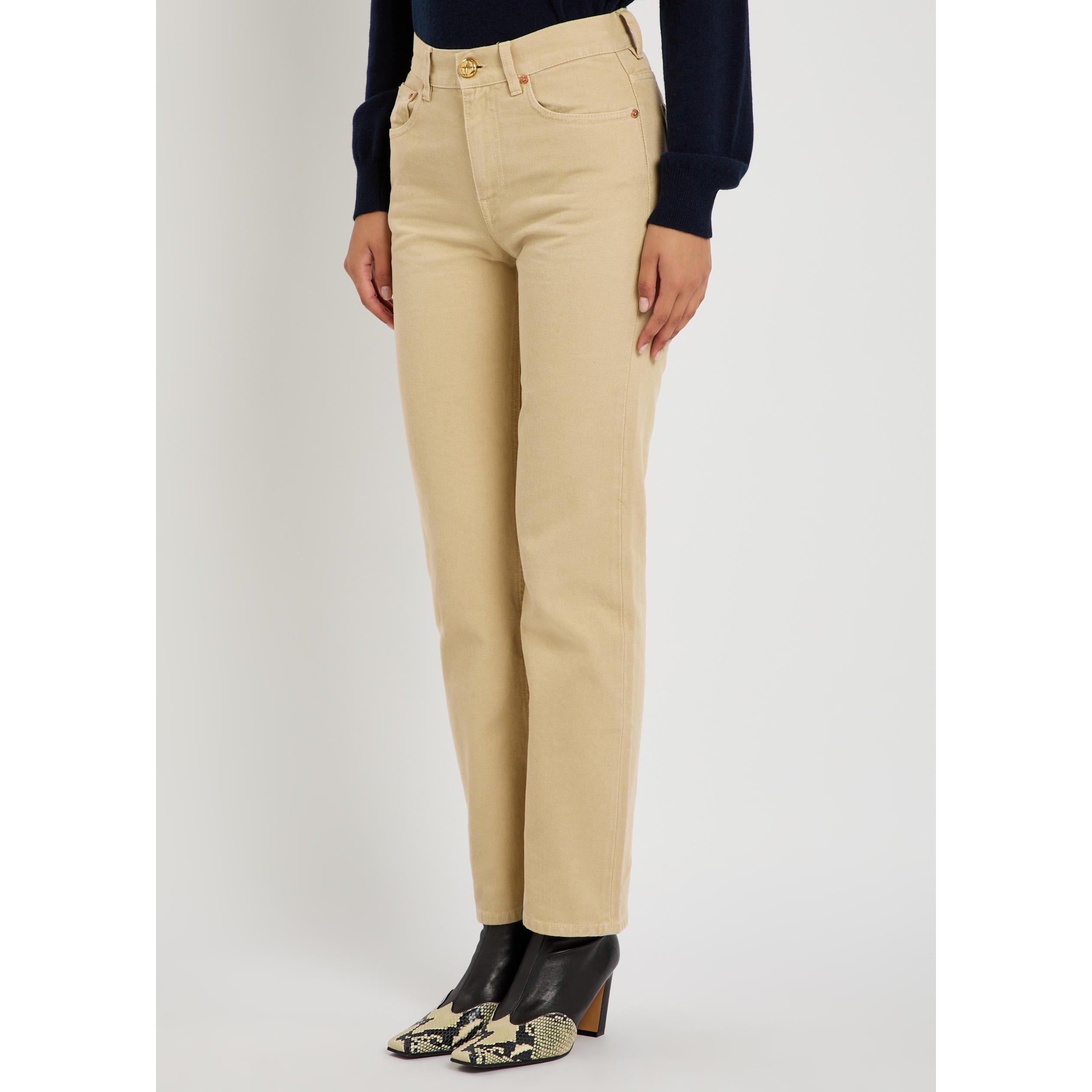 BEIGE - Blaze Milano - Women's Paso Cotton Slim-Fit Jeans - 2