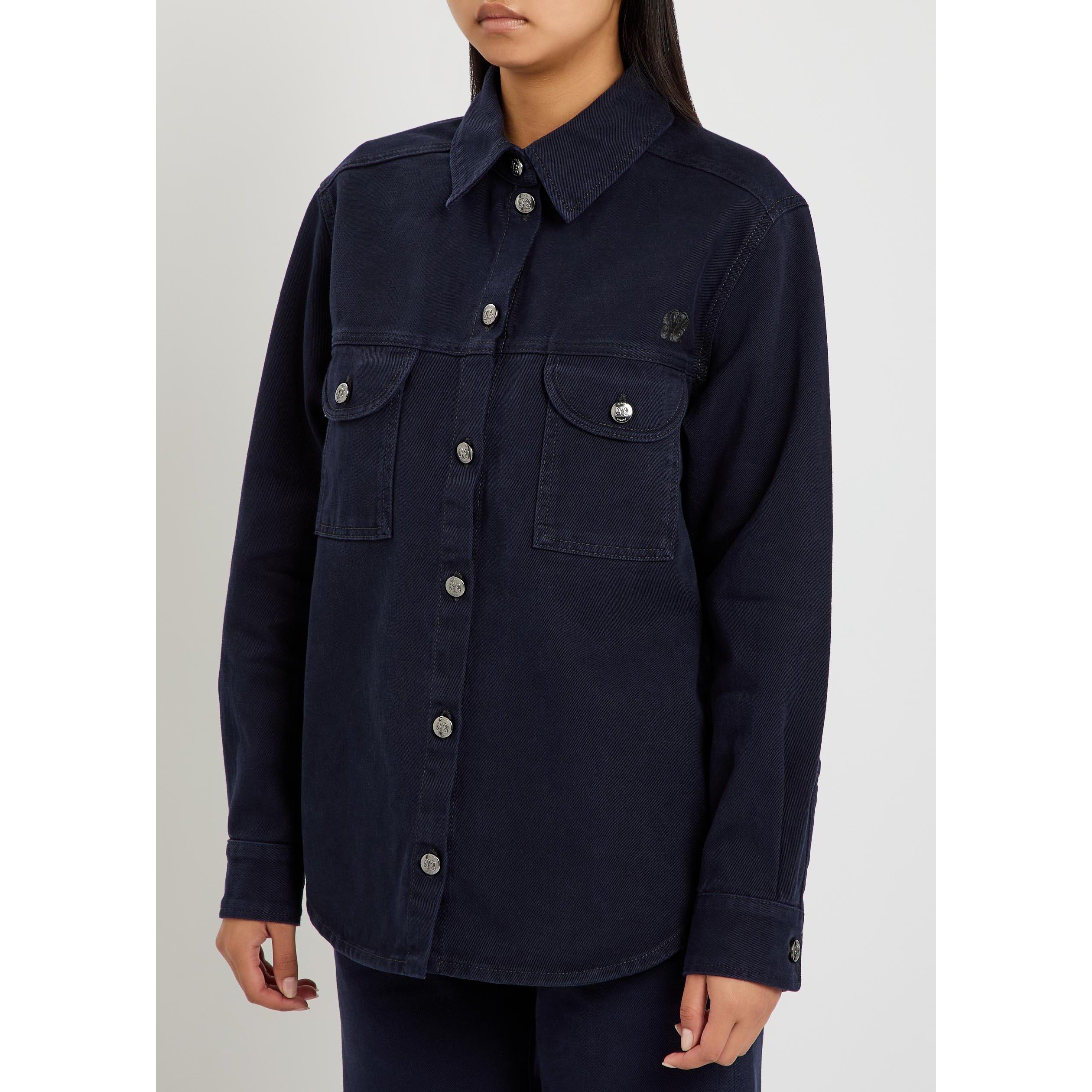 DARK BLUE - Blaze Milano - Women's Clapotis Berber Long-Sleeve Denim Shirt - 2