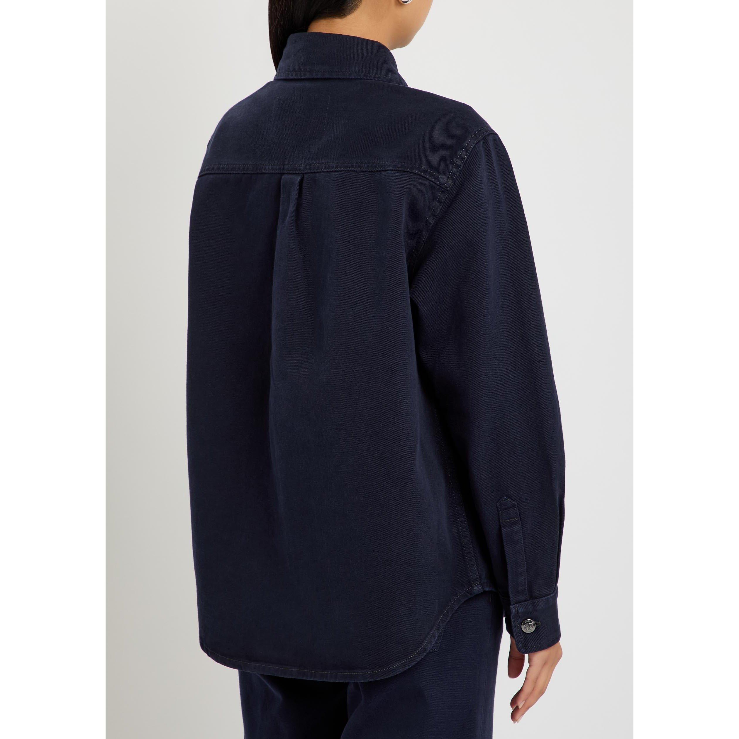 DARK BLUE - Blaze Milano - Women's Clapotis Berber Long-Sleeve Denim Shirt - 3