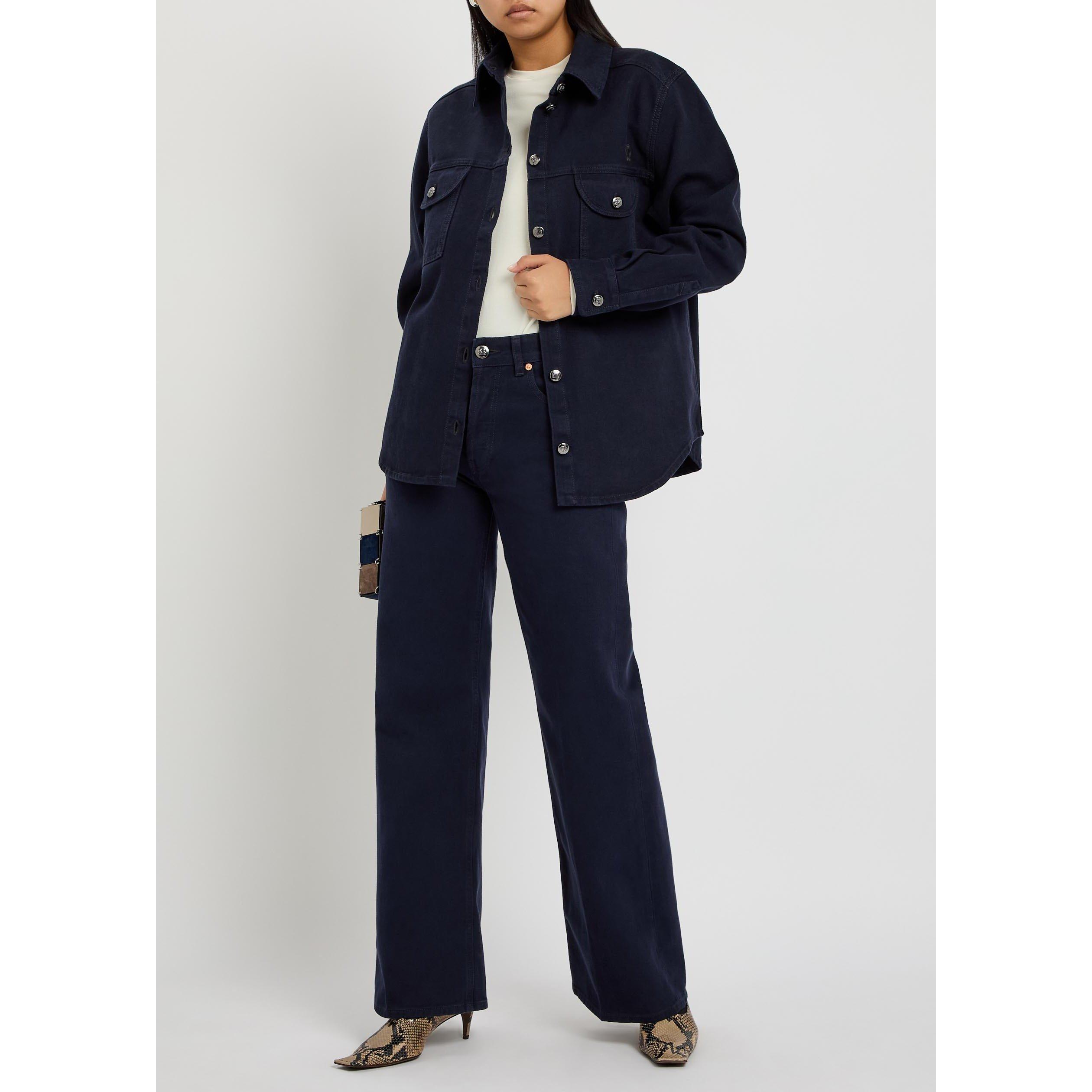 DARK BLUE - Blaze Milano - Women's Clapotis Berber Long-Sleeve Denim Shirt - 5