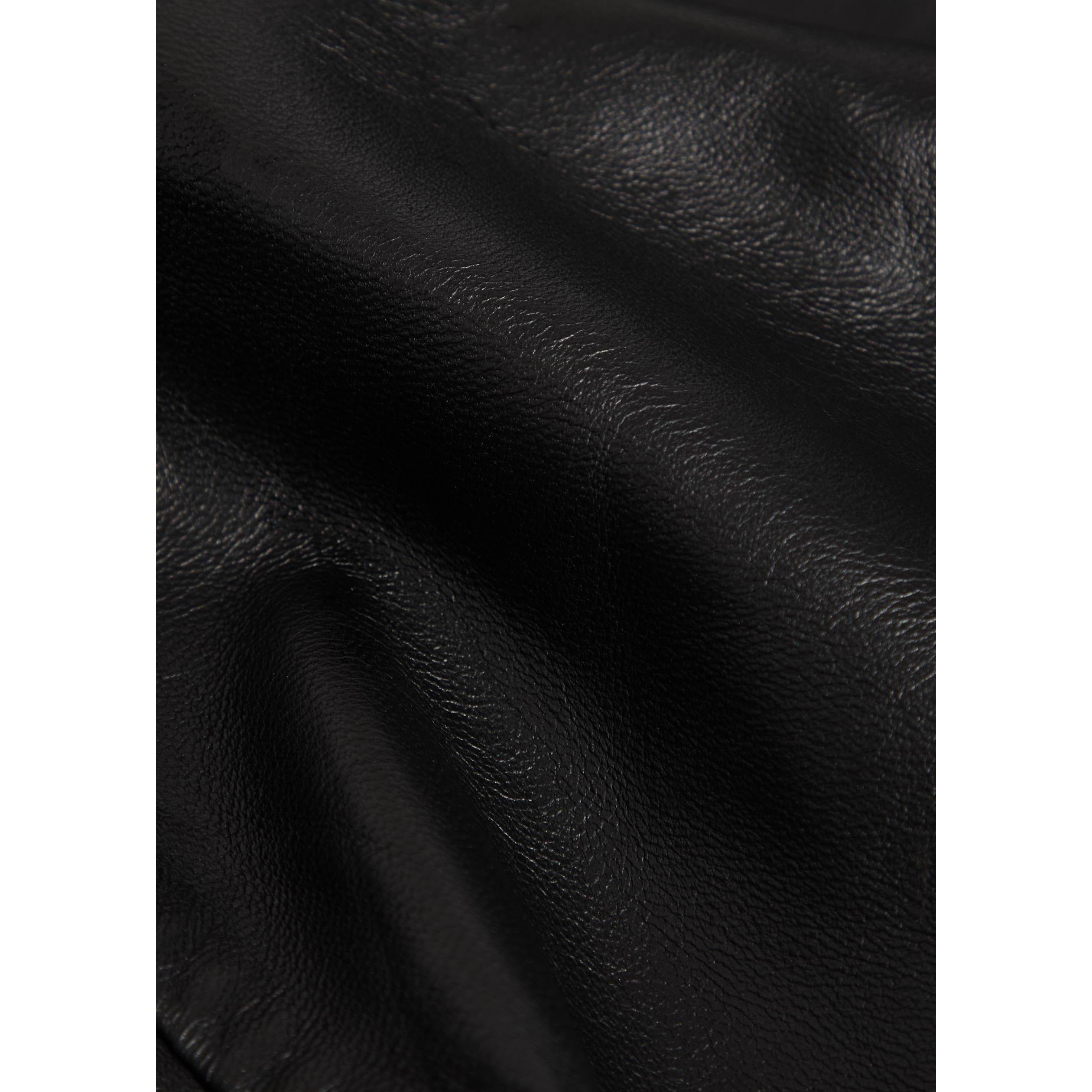 BLACK - Blaze Milano - Women's Popeye Leather Slim-Fit Pencil Skirt - 4