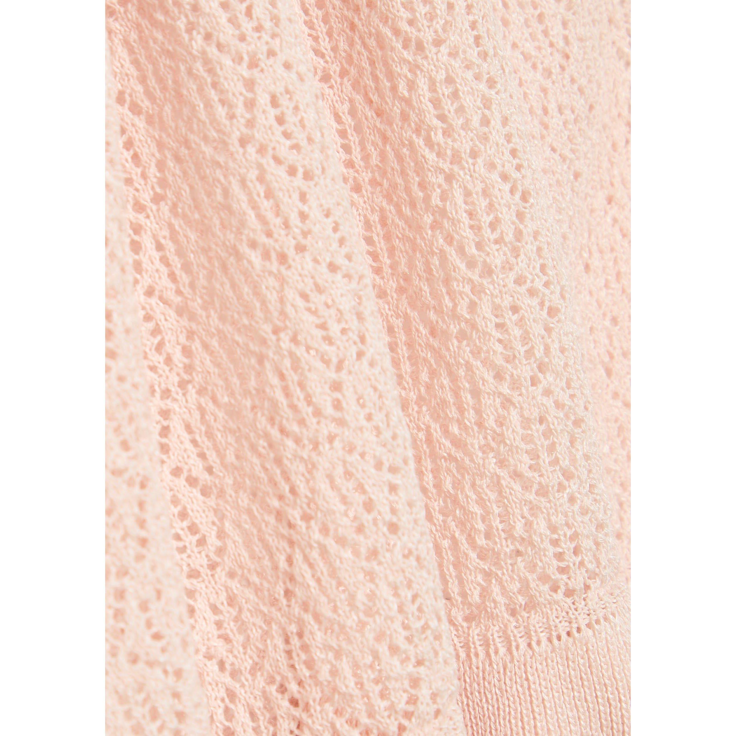 LIGHT PINK - Ganni - T Shiny Viscose Pointelle Top - 4