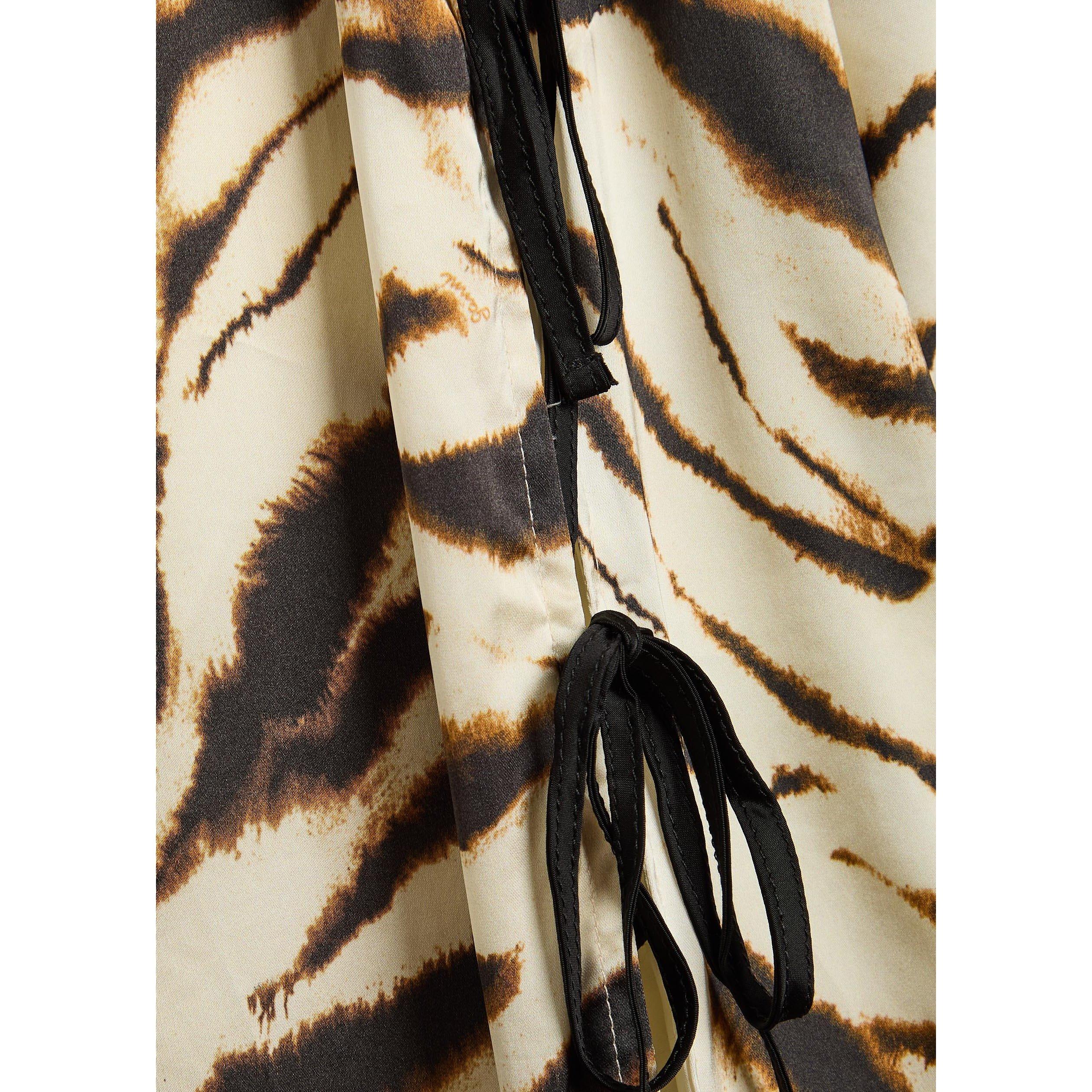 WHITE AND OTHER - Ganni - T Printed Satin V-neck Top - 4