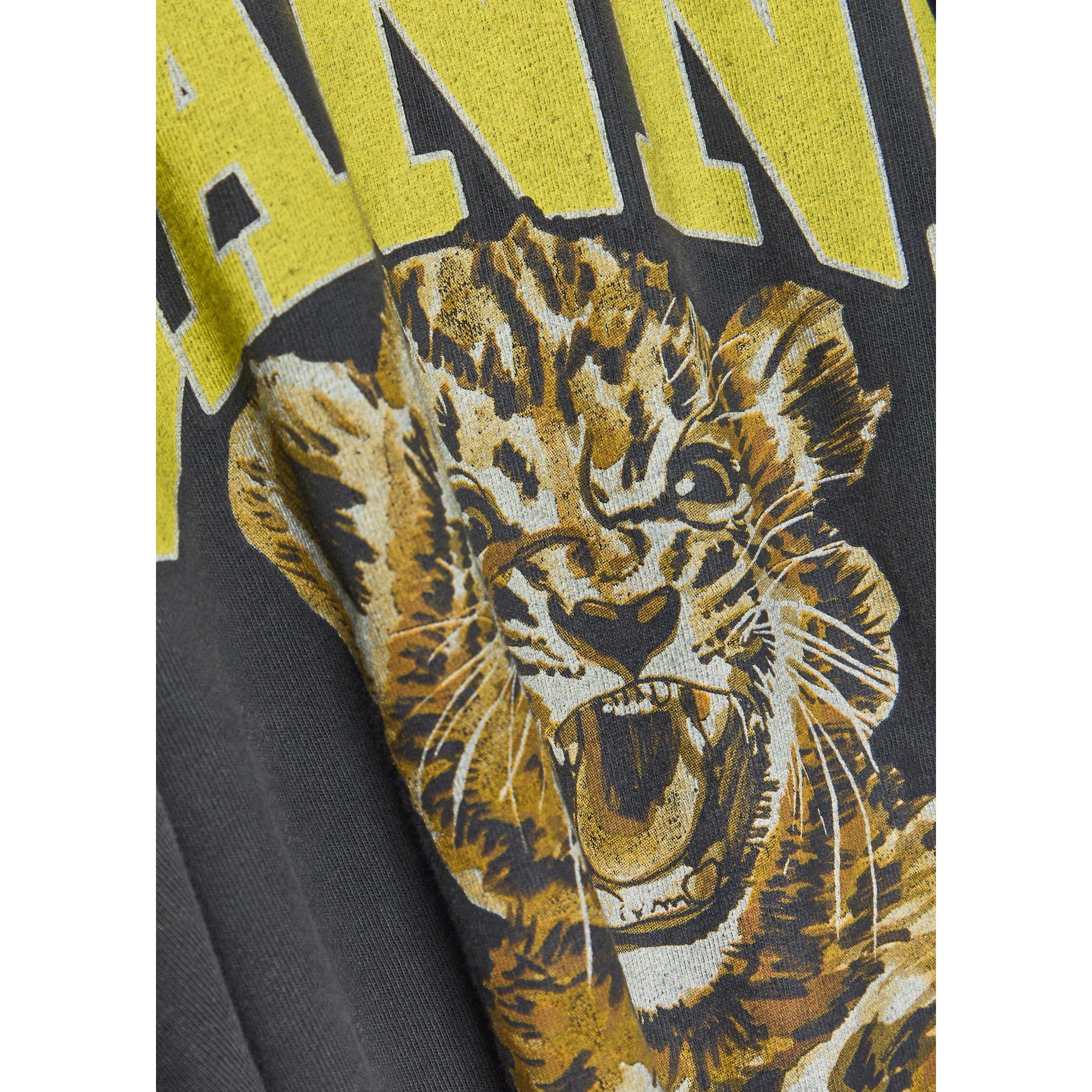 BLACK AND OTHER - Ganni - Women's Future Tiger Graphic Long-Sleeve Cotton T-Shirt - 4
