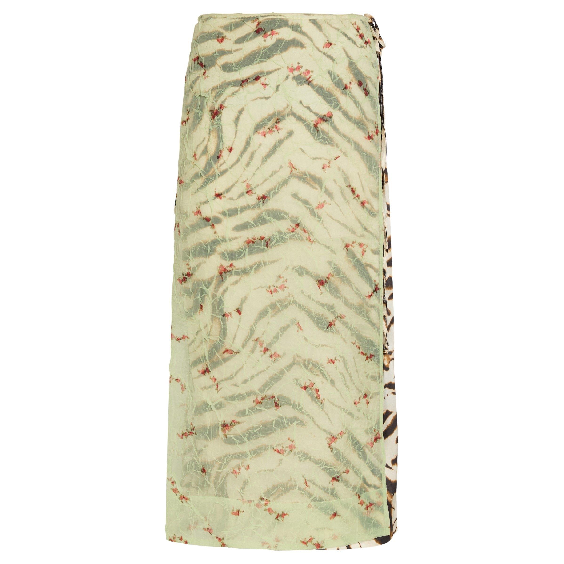 Ganni LS Shibori Satin Skirt