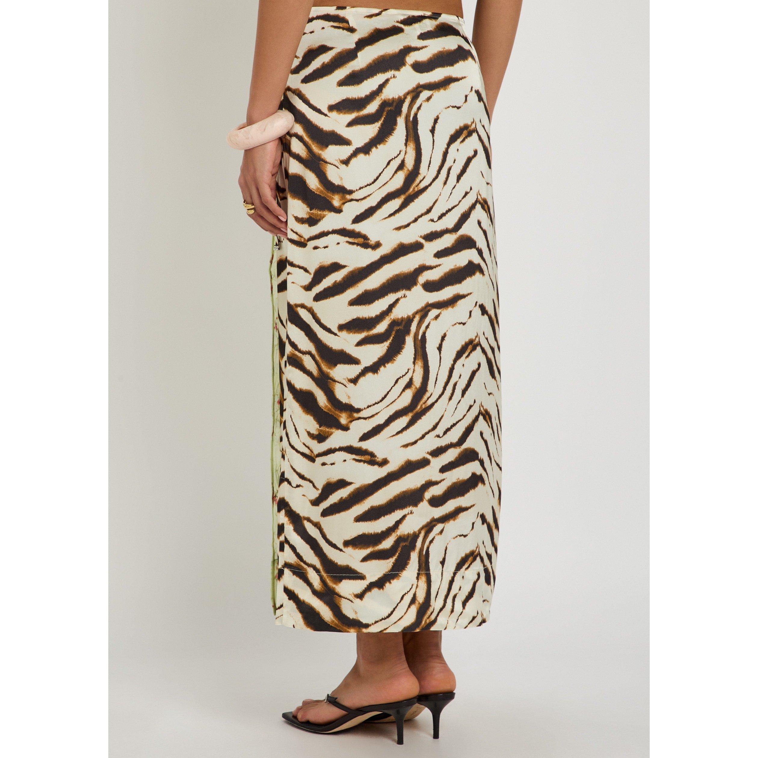 MULTICOLOURED - Ganni - LS Shibori Satin Skirt - 3
