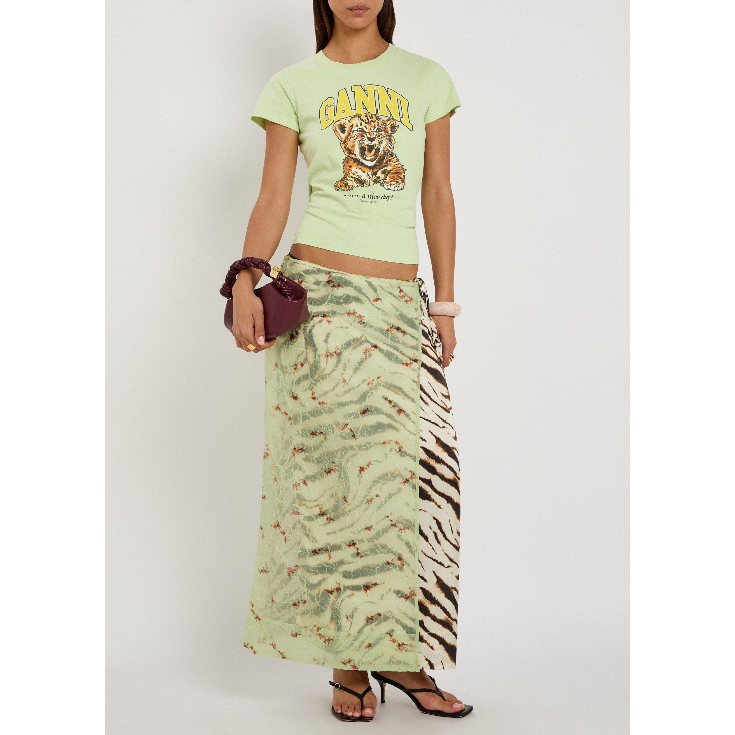 MULTICOLOURED - Ganni - LS Shibori Satin Skirt - 5