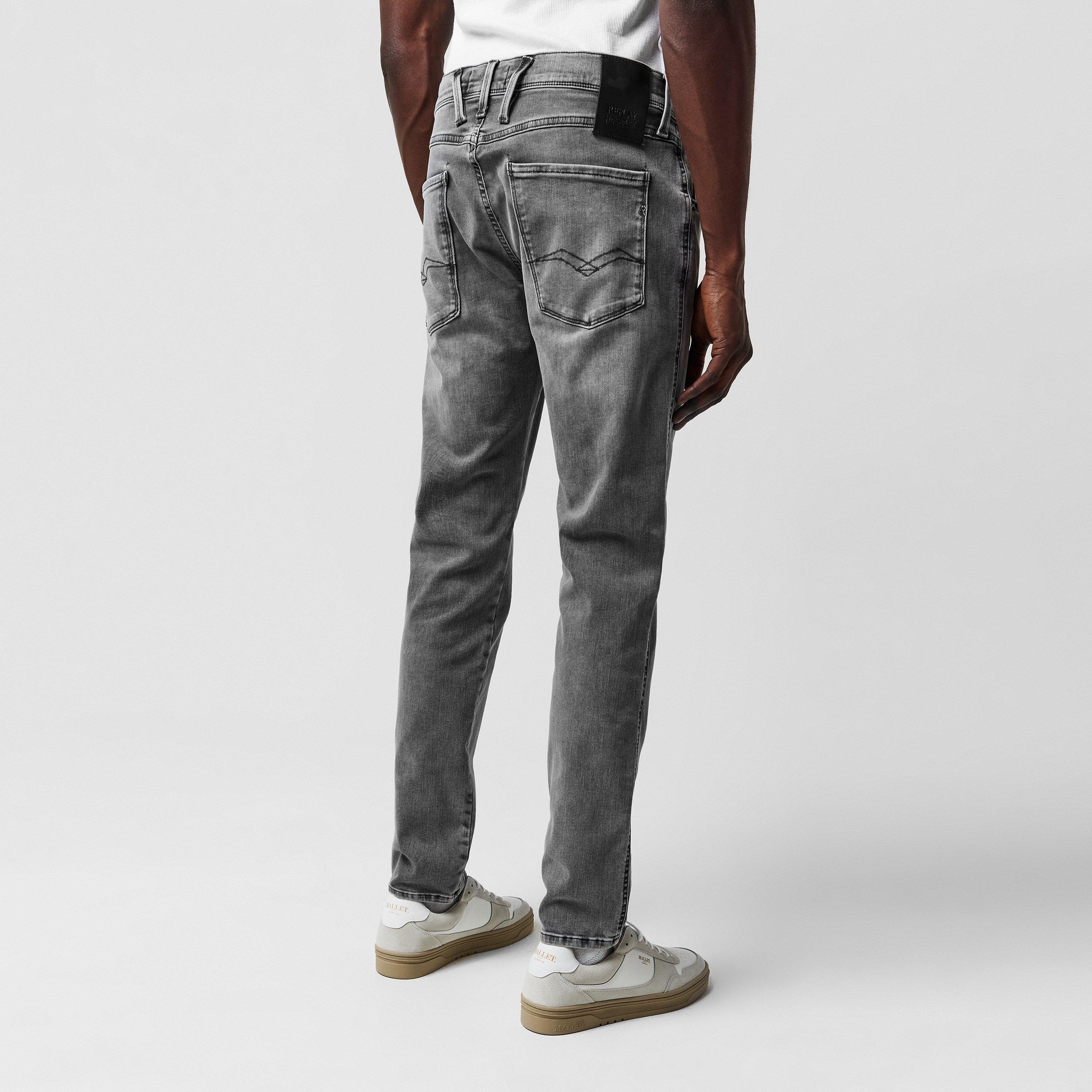 096 Grey - Replay - Hyperflex Anbass Slim Jeans - 4