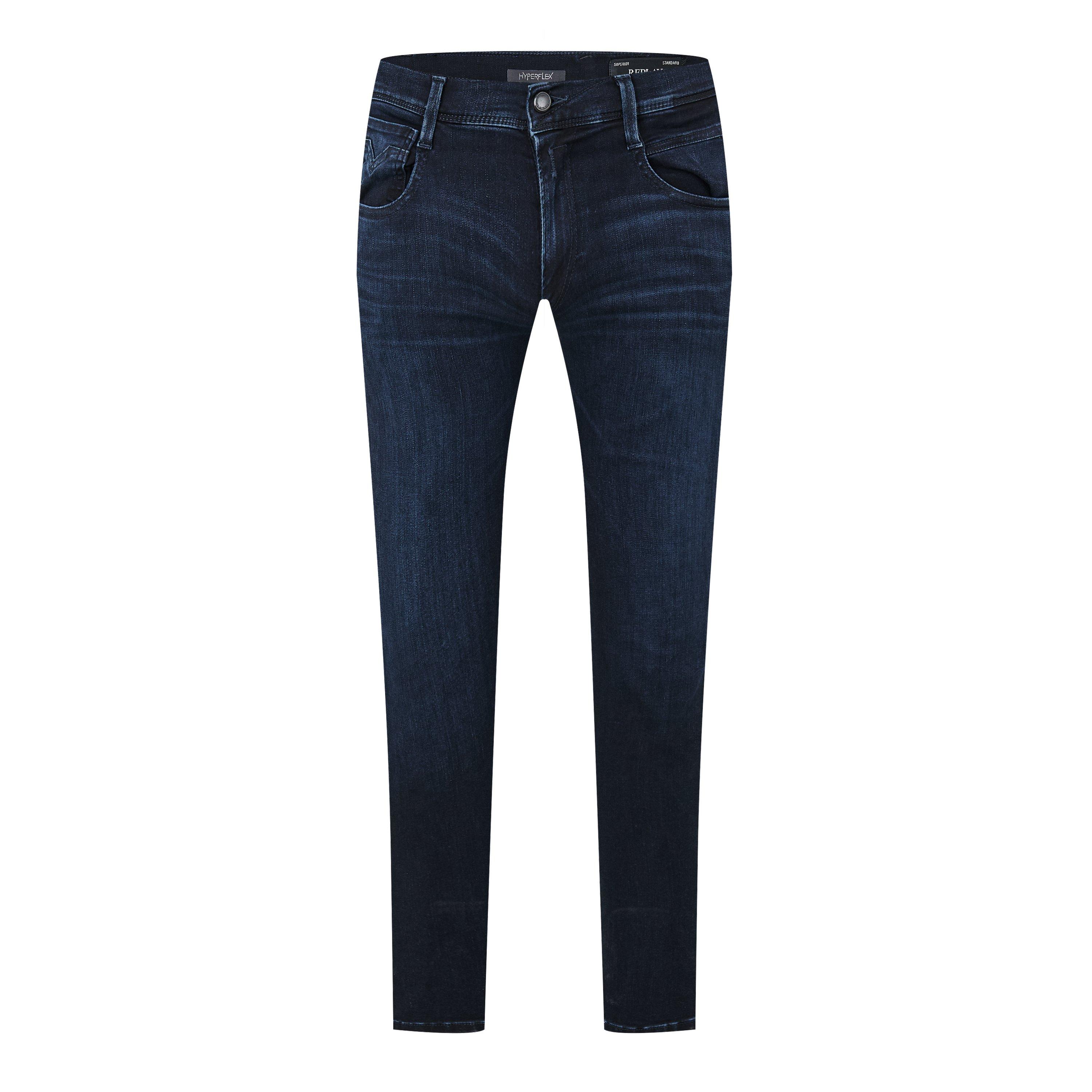 Replay Hyperflex Anbass Slim Jeans - 007 Dark Blue - Size 30W R