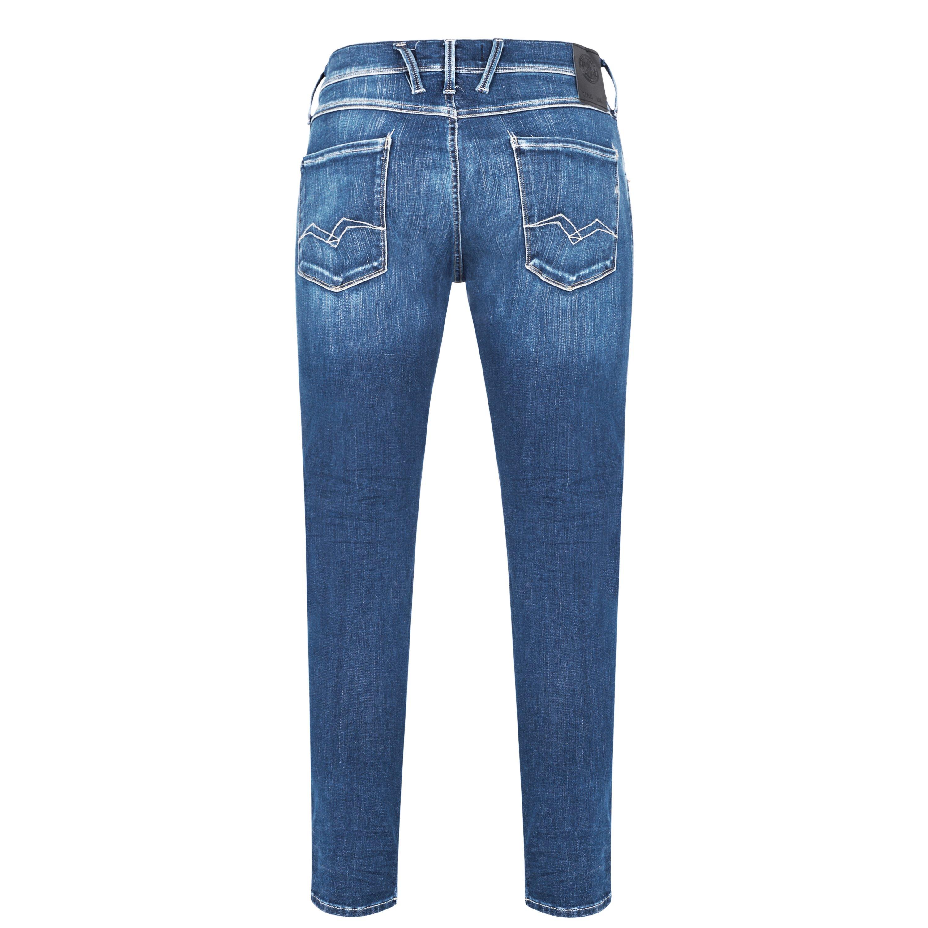 Donkerblauw 007 - Replay - Hyperflex Anbass Slim Jeans - 2