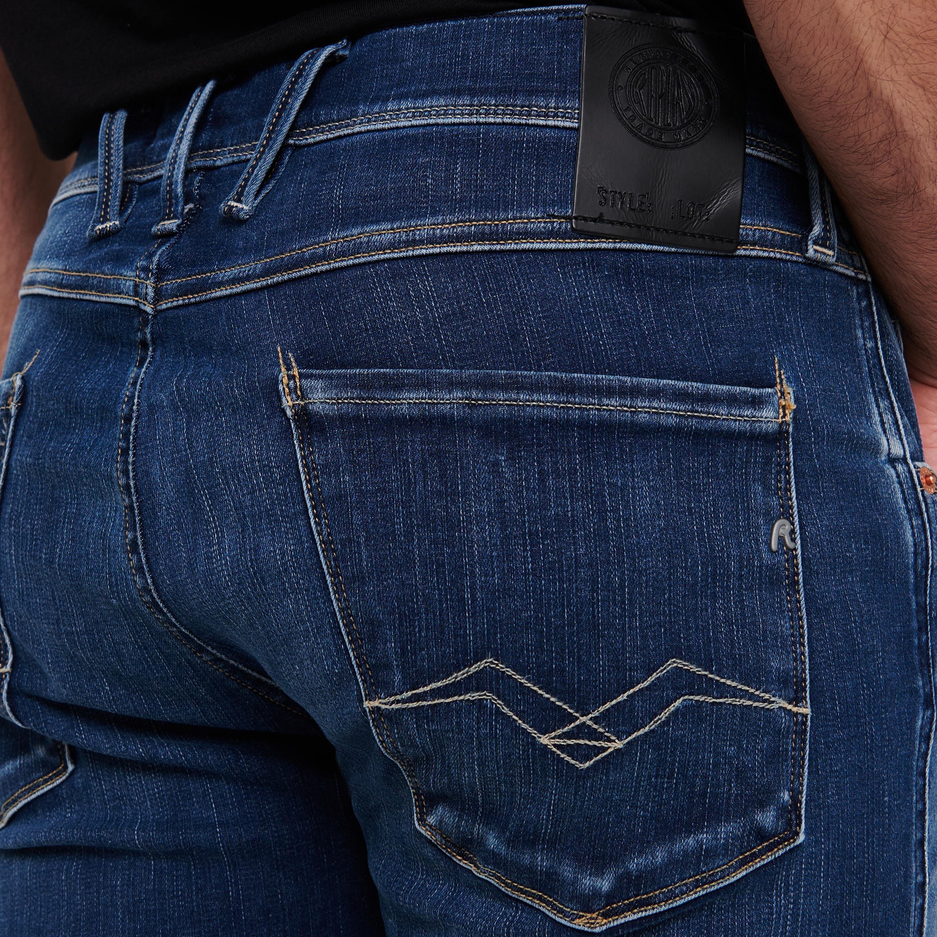 Donkerblauw 007 - Replay - Hyperflex Anbass Slim Jeans - 7