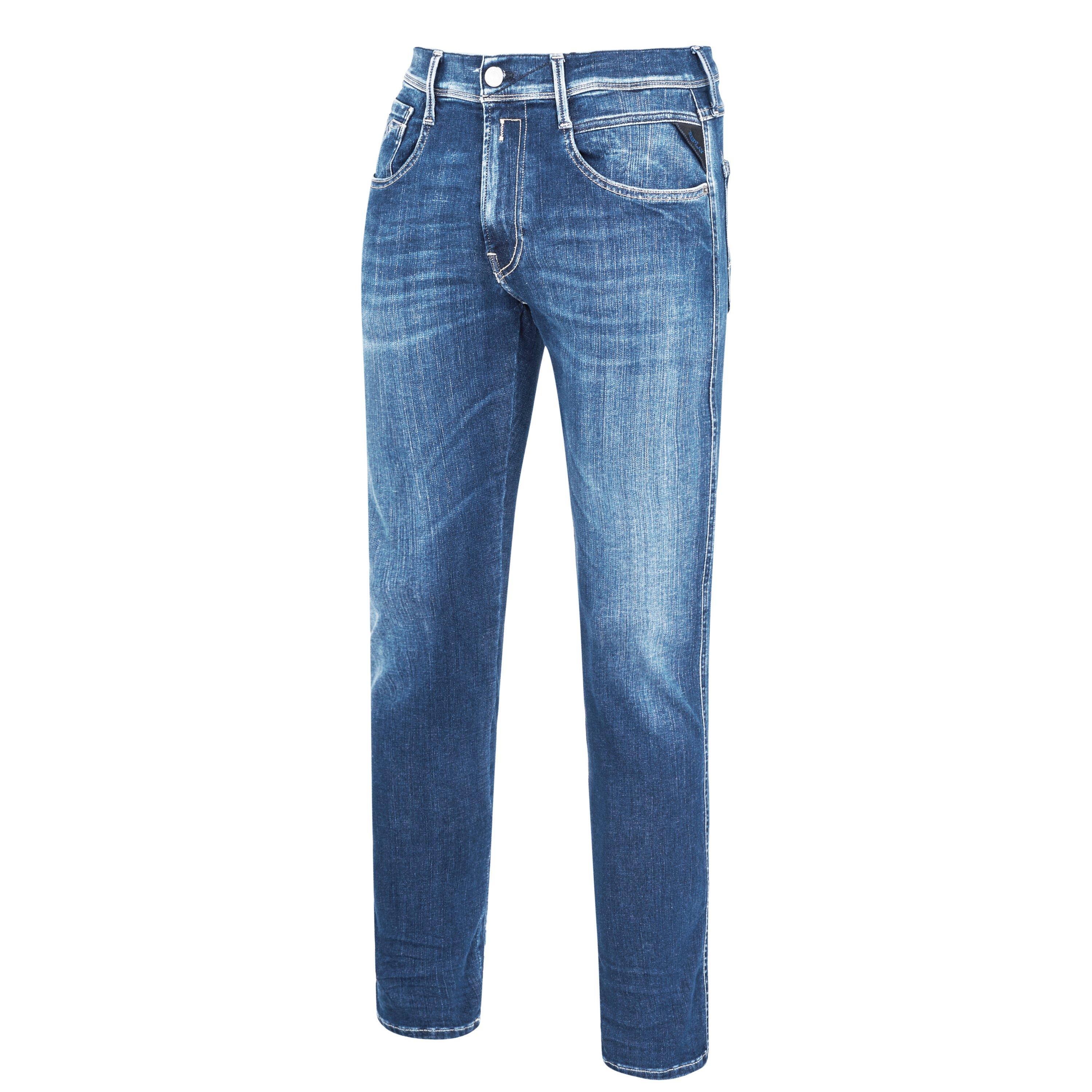 Donkerblauw 007 - Replay - Hyperflex Anbass Slim Jeans - 8