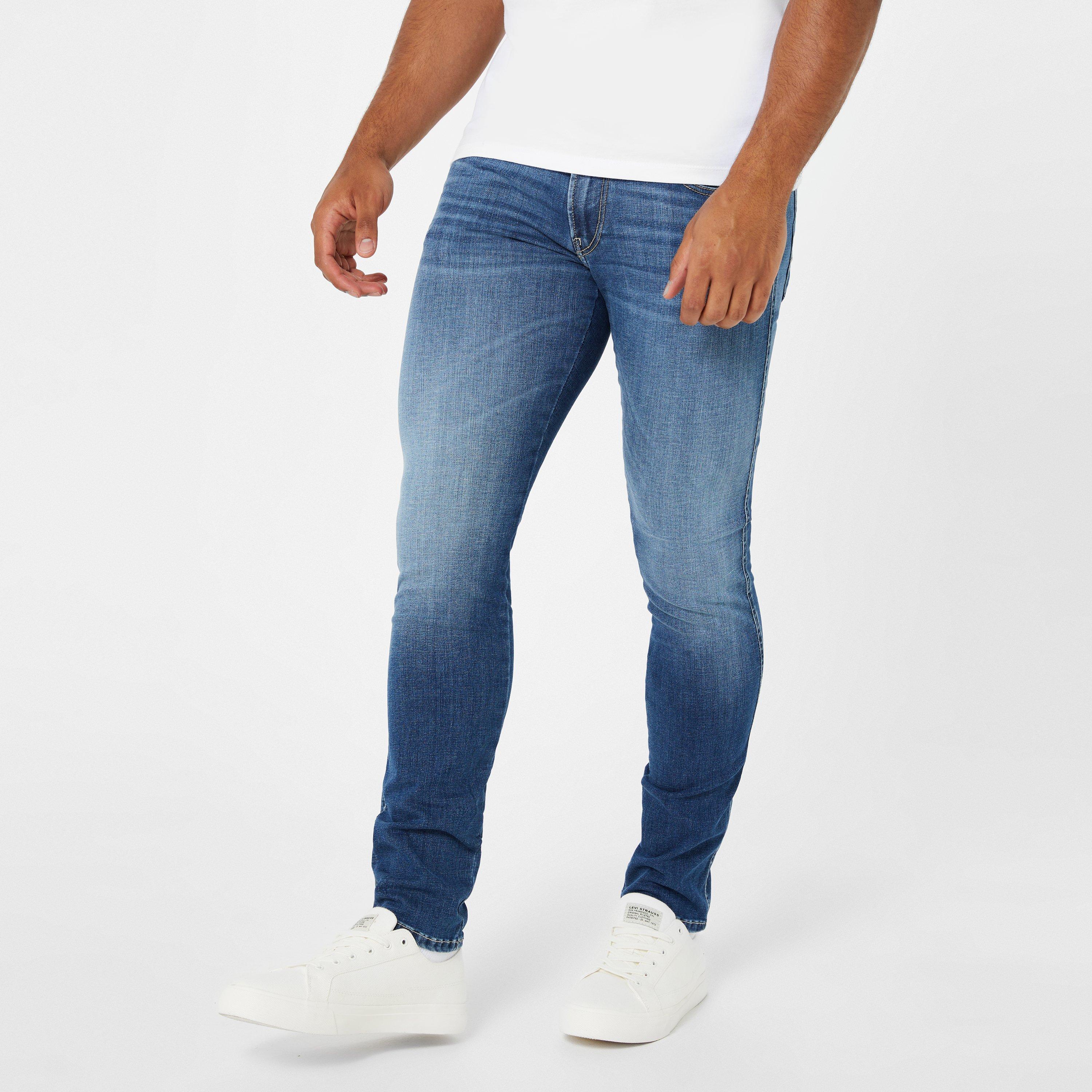 Replay Donny Jeans Slim Uomo, Vestibilità Affusolata, 78% Cotone, 18% Modal, Blu