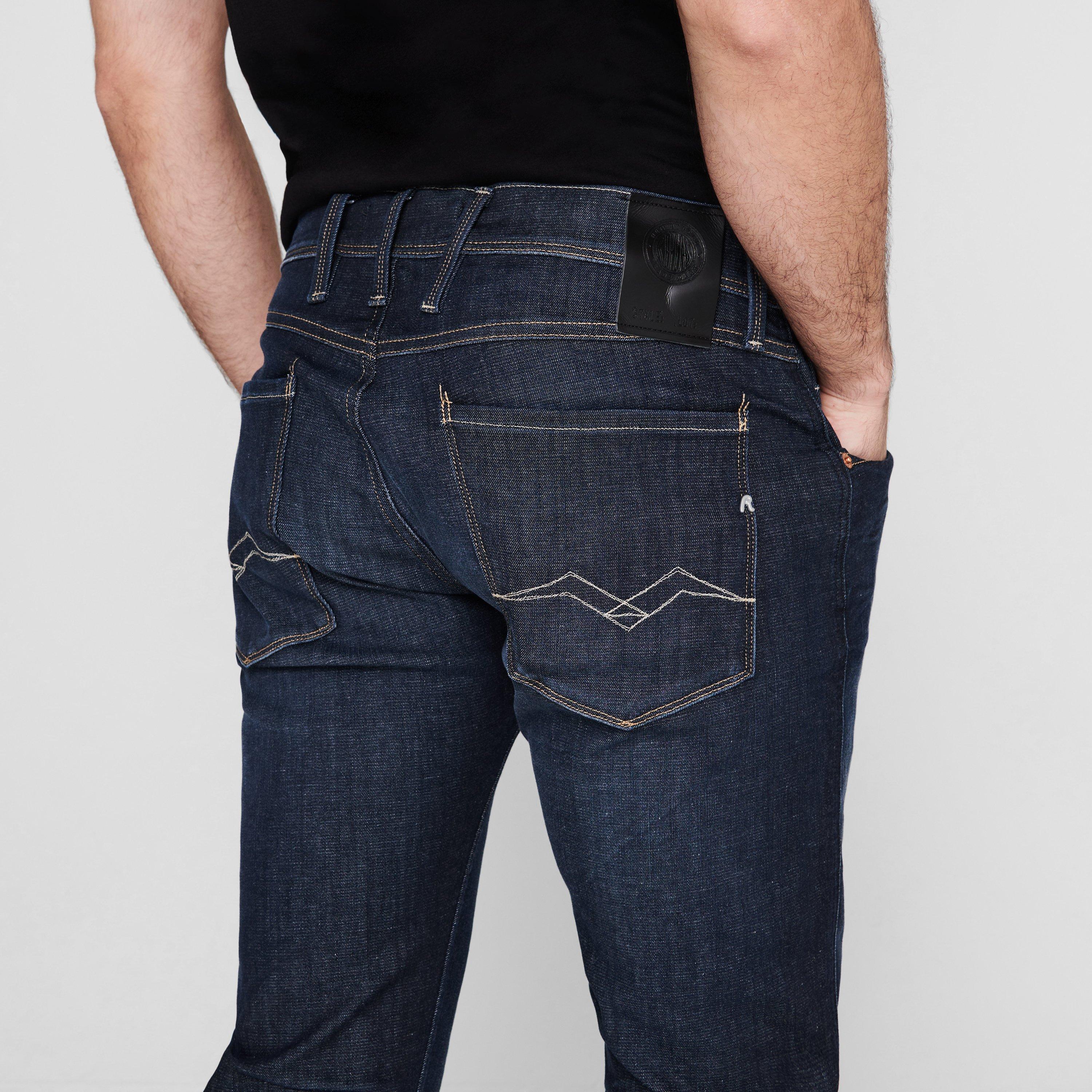 Donkerblauw 007 - Replay - Hyperflex Anbass Slim Jeans - 5