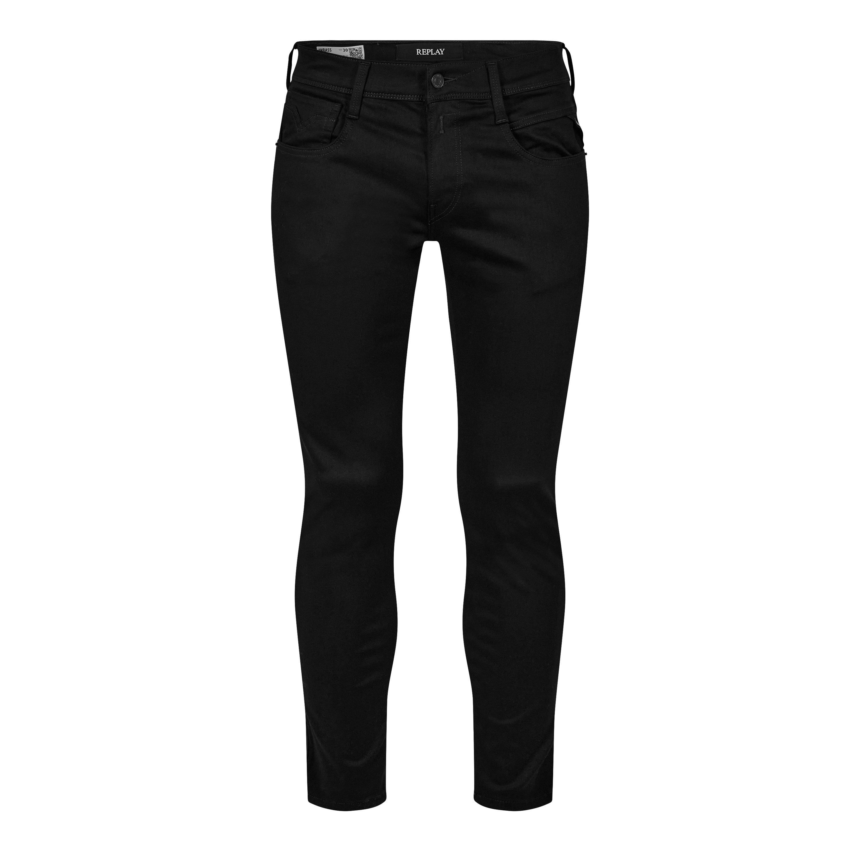 Replay Men's Hyperflex Anbass Slim Jeans - 098 Black - 36W R