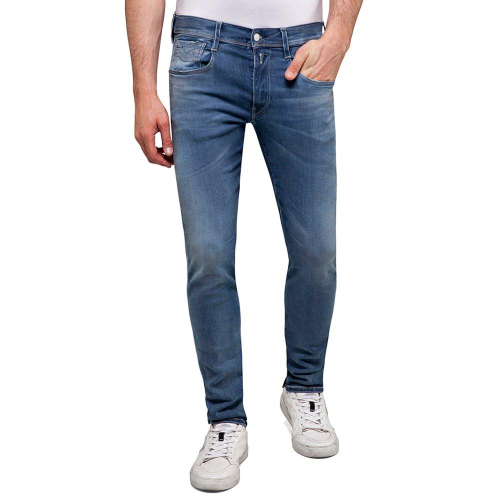 新品 REPLAY ANBASS 13OZ HYPERFLEX+ Replay Men's Anbass Slim-Fit Hyperflex Jeans with Stretch