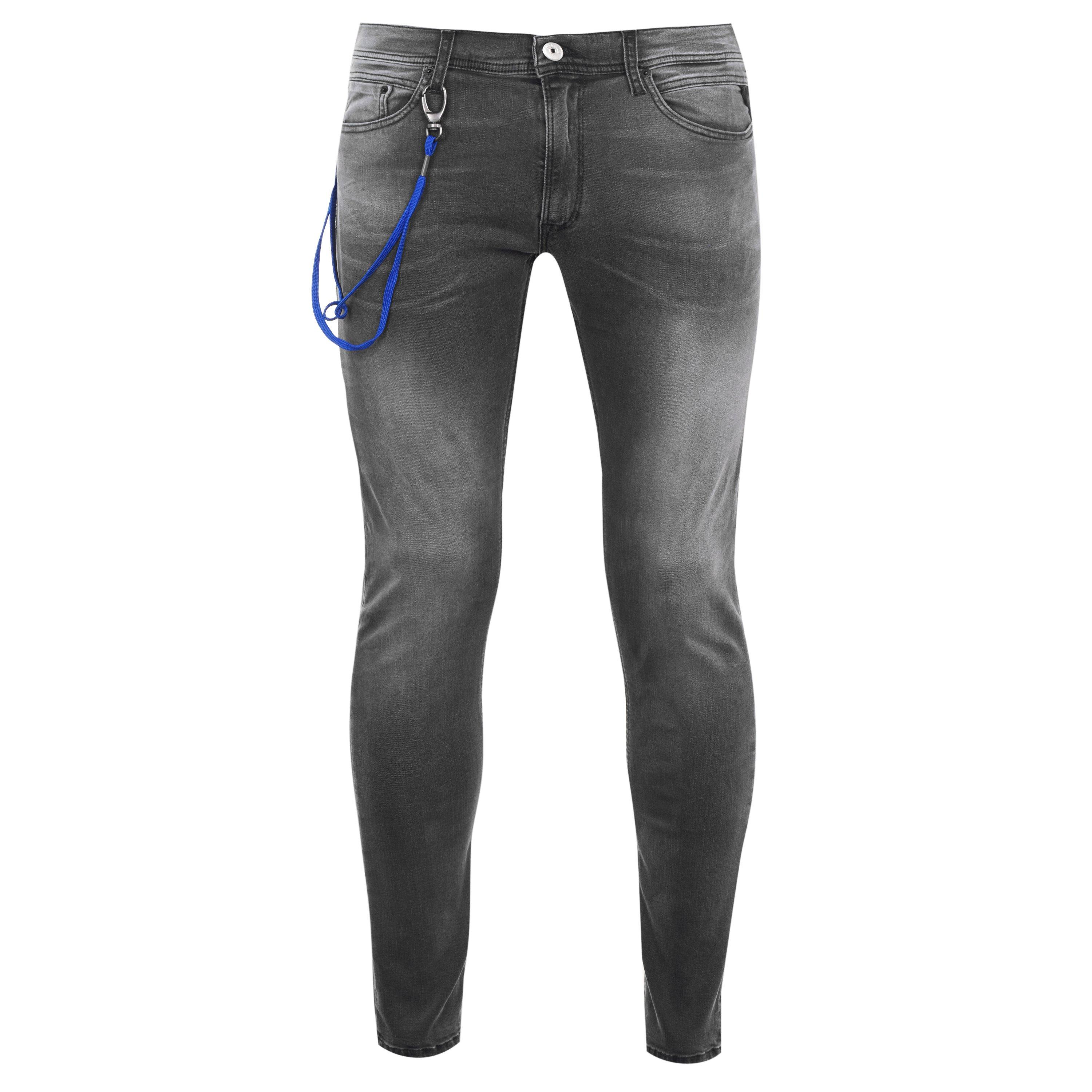 Medium Grey 096 - Replay - Titanium Stretch Slim Fit Jeans - 1