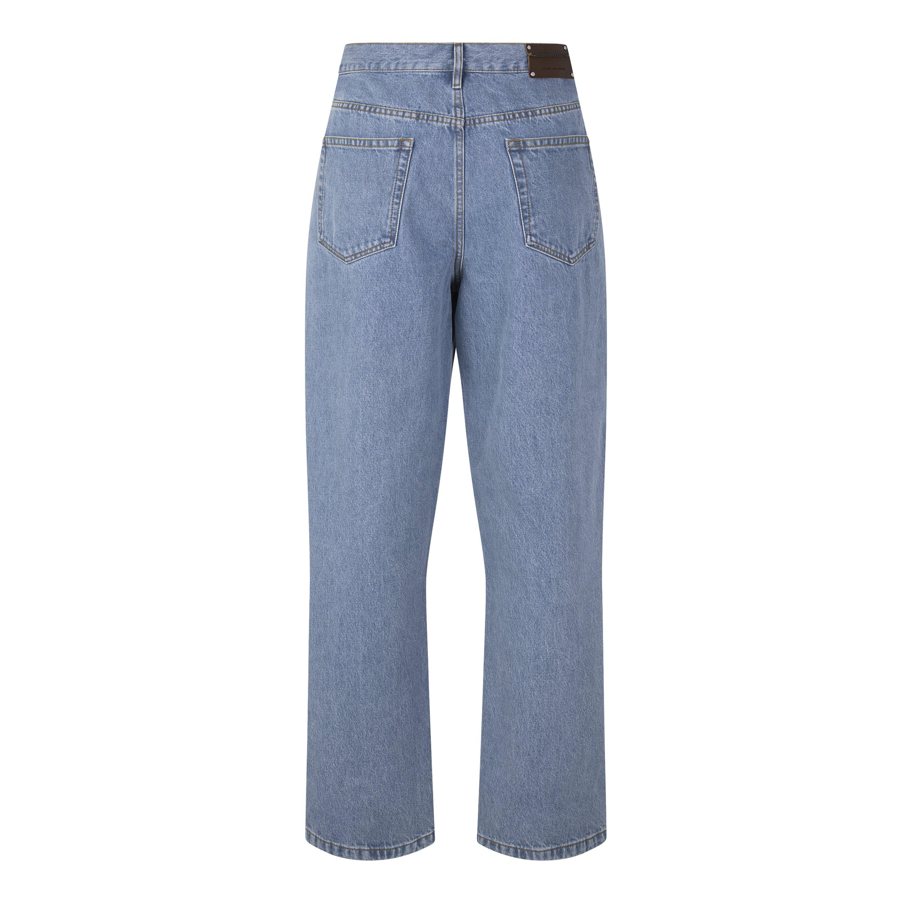 LIGHT BLUE - Dries Van Noten - Men's Cotton Straight Jeans - 2