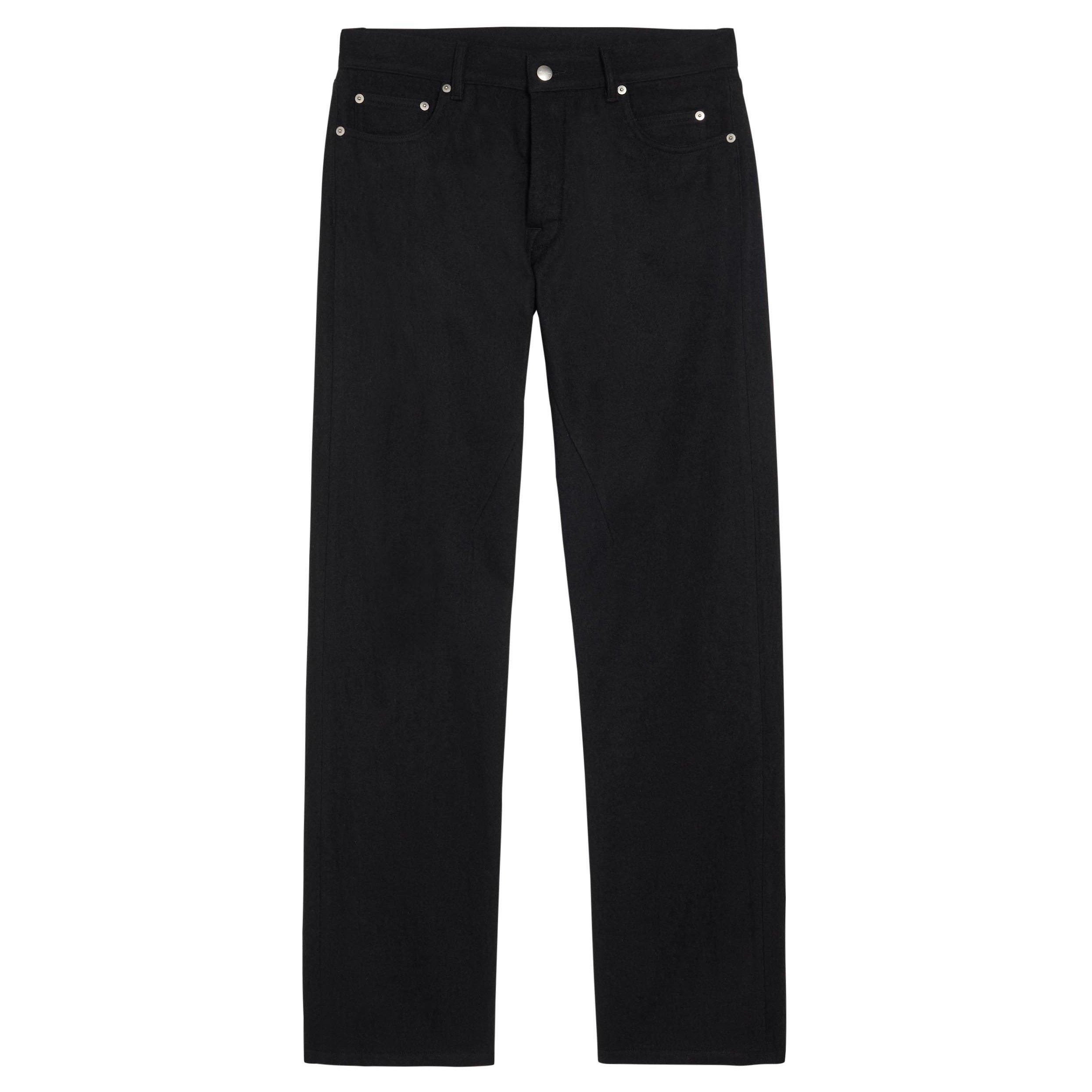 BLACK - Rick Owens - Men's Kurdt Cotton Wool Straight Jeans - 1