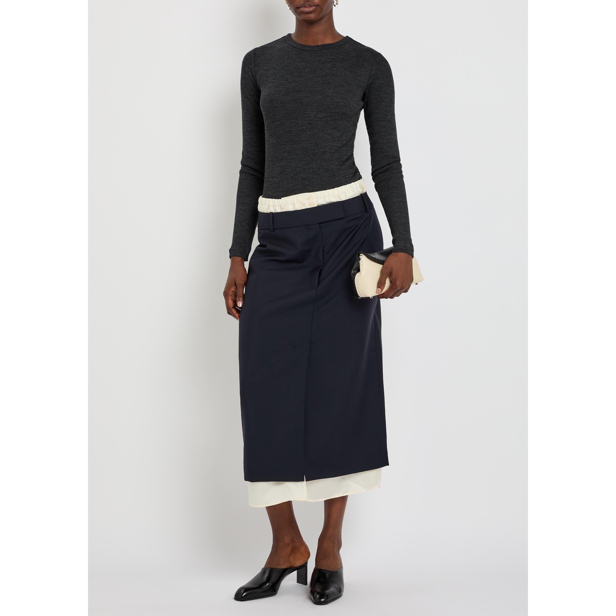BLACK - Rohe - FINE MERINO RIB LONG SLEEVE - 5