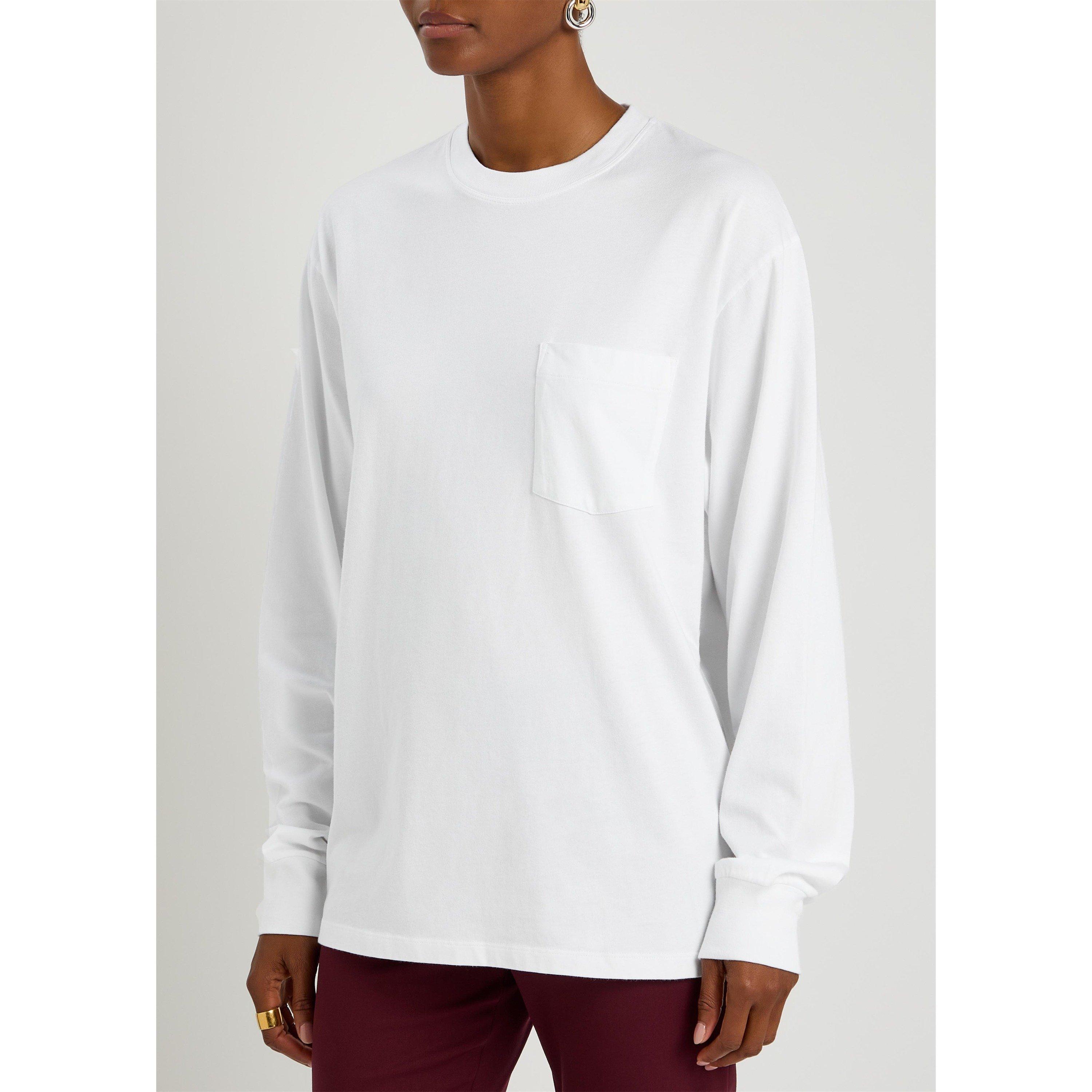 WHITE - Armarium - Women's Vito Long-Sleeve Cotton T-Shirt - 2
