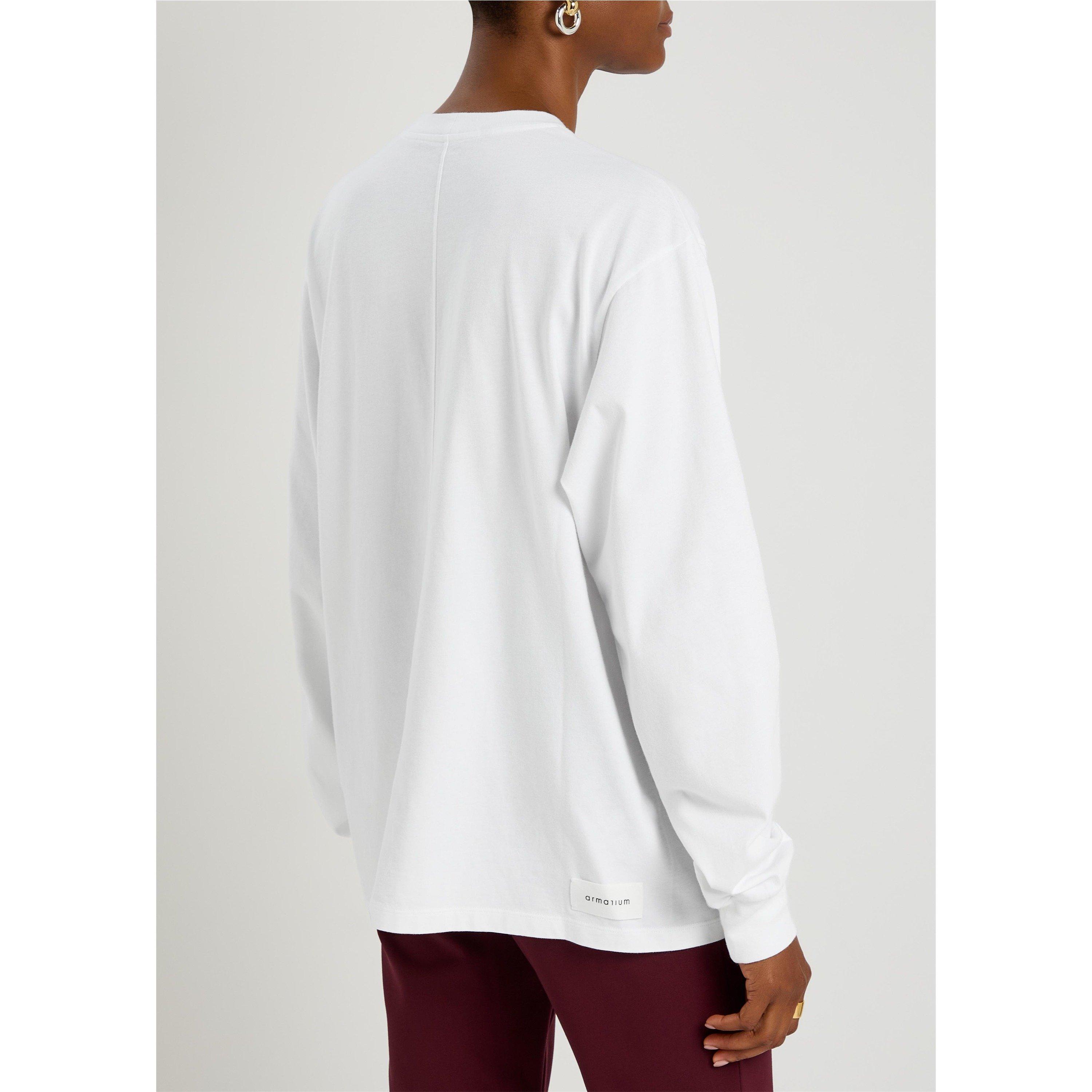 WHITE - Armarium - Women's Vito Long-Sleeve Cotton T-Shirt - 3