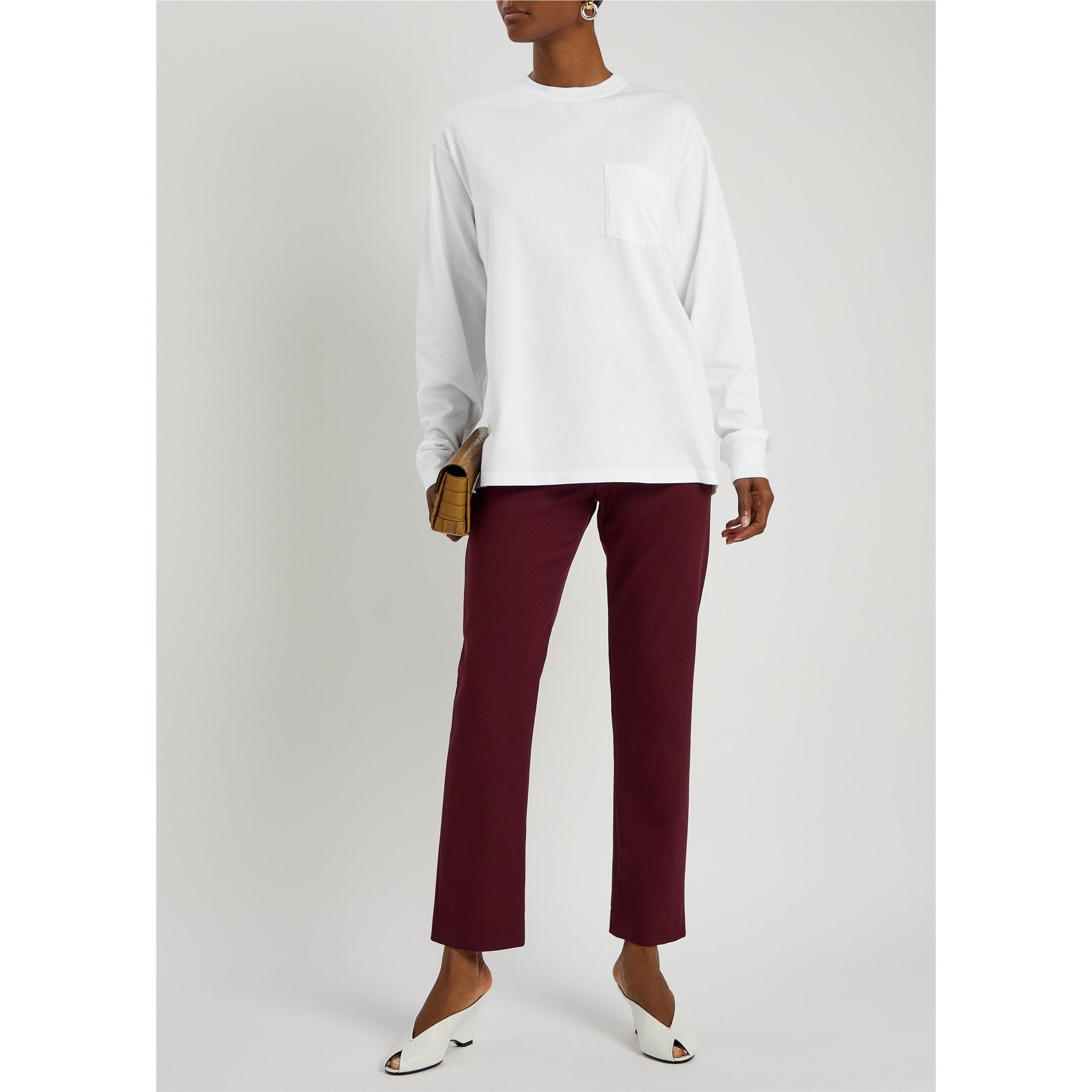 WHITE - Armarium - Women's Vito Long-Sleeve Cotton T-Shirt - 5