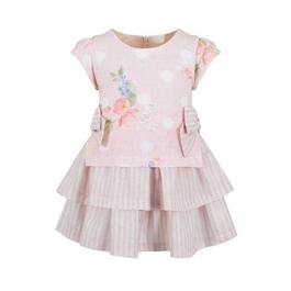 LAPIN HOUSE Floral Bow Tiered A Line Dress Juniors