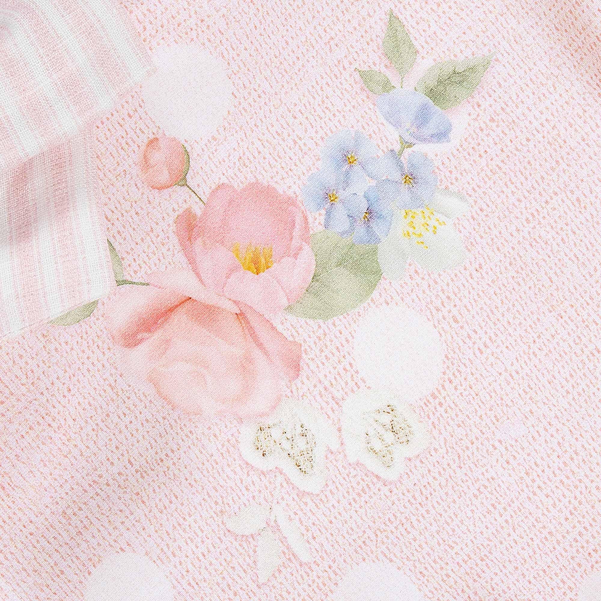 Lt Pink E1070 - LAPIN HOUSE - Kids' Floral Bow Tiered A-Line Jersey Dress - 5