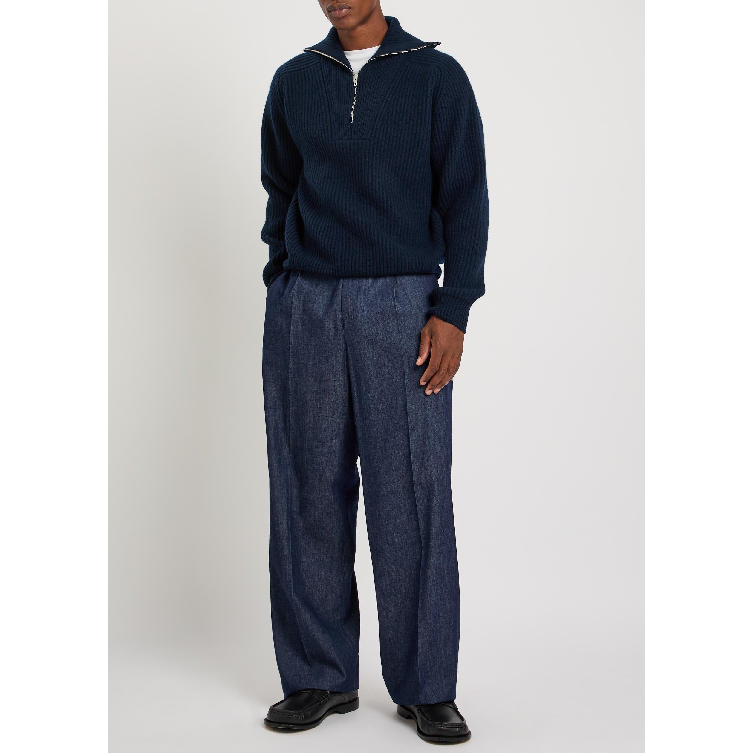 NAVY - Jil Sander - Men's Cotton Straight Jeans - 5