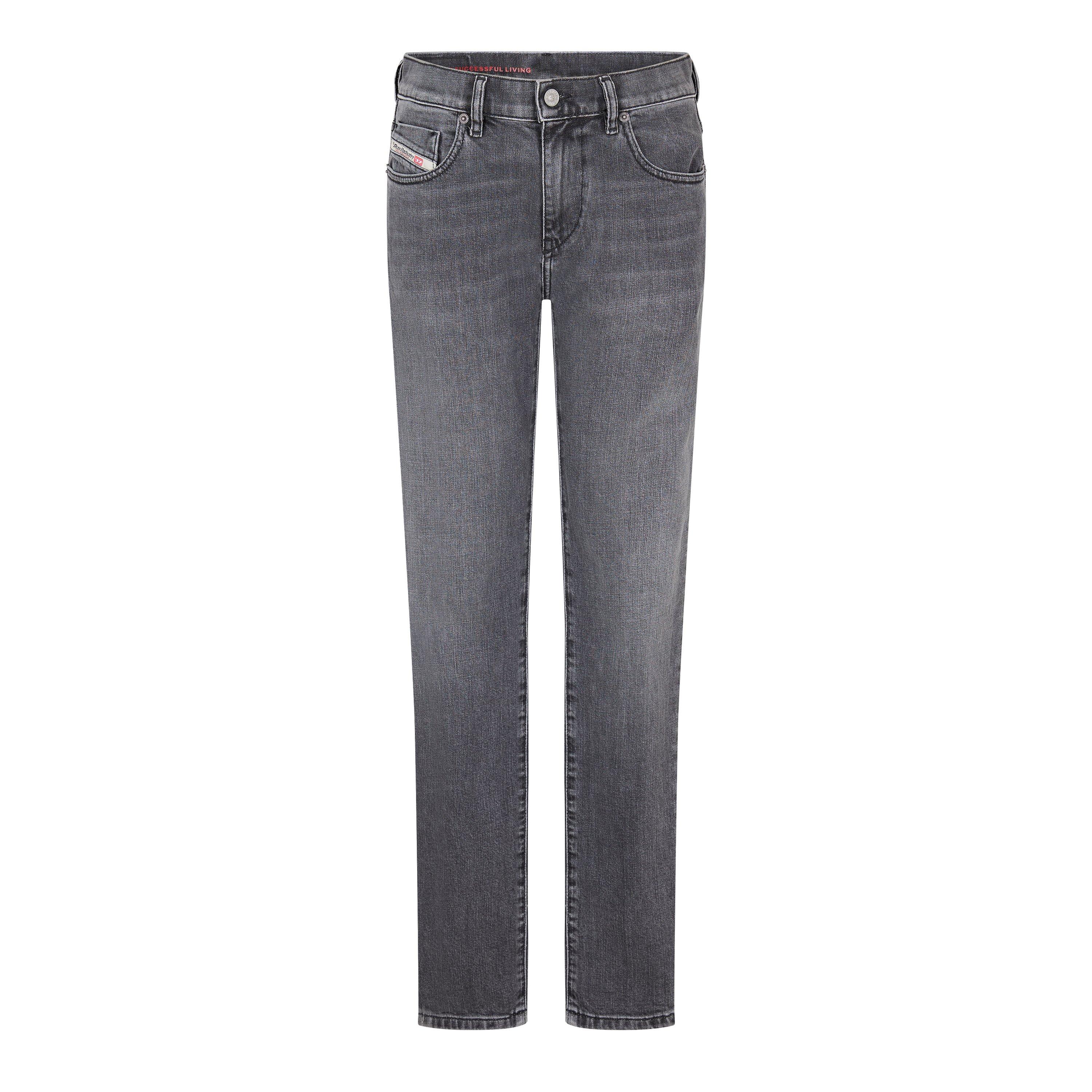Diesel Men's D Strukt Slim Jeans - Blk Gry Denim - 28W R