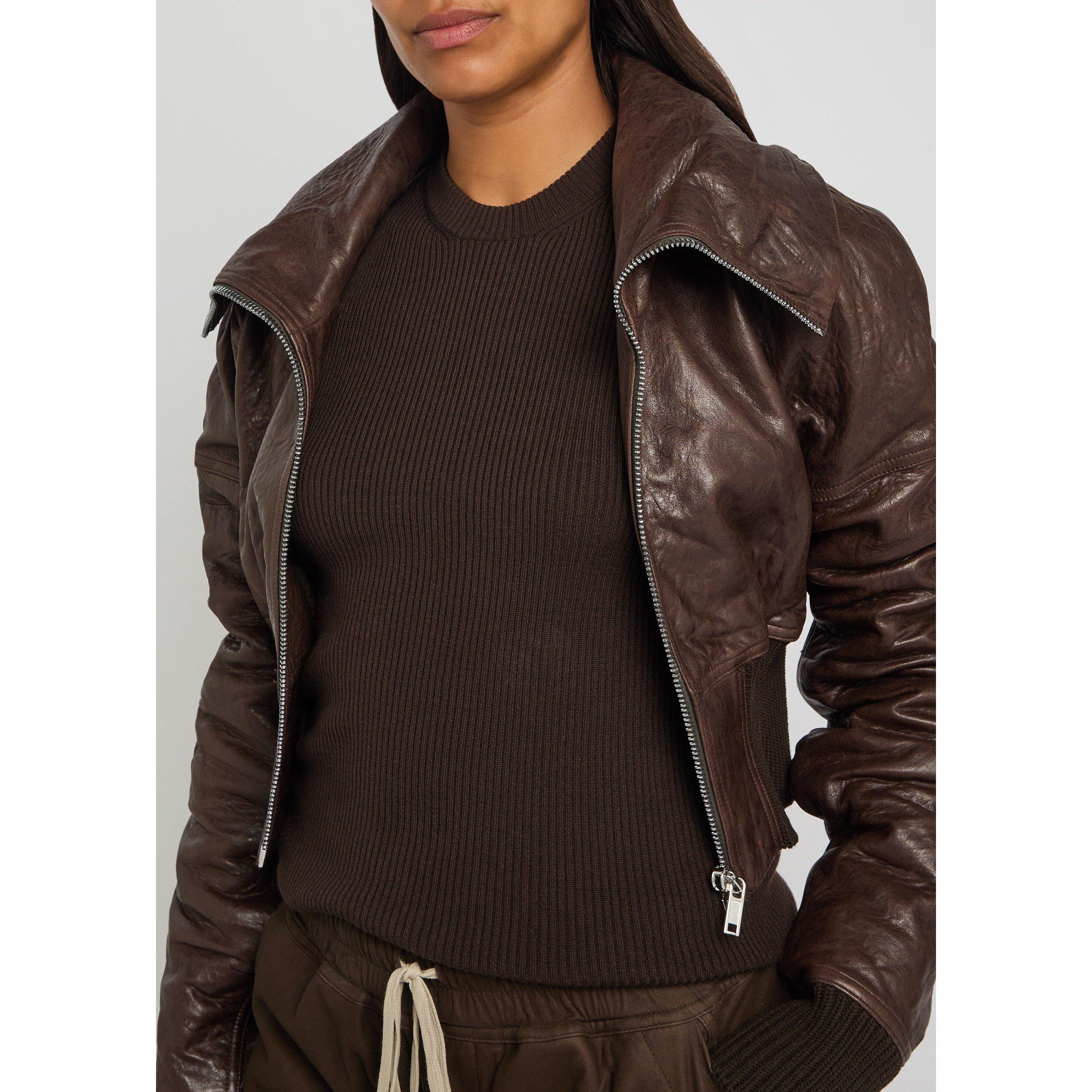 DARK BROWN - Rick Owens - Women's Wool Slim-Fit Tank Top - 4