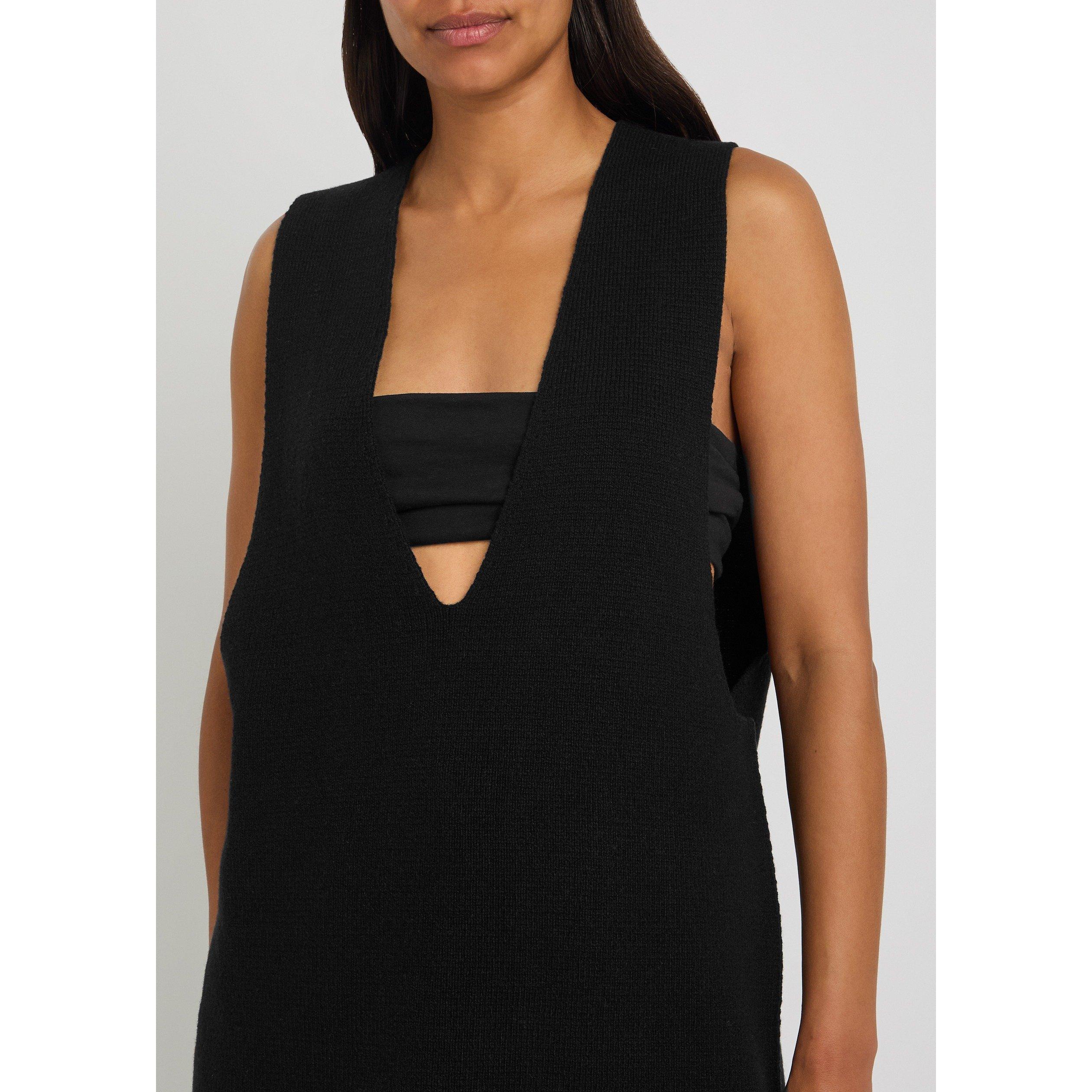 BLACK - Rick Owens - Women's Cashmere Oversized-Fit Tank Top - 4