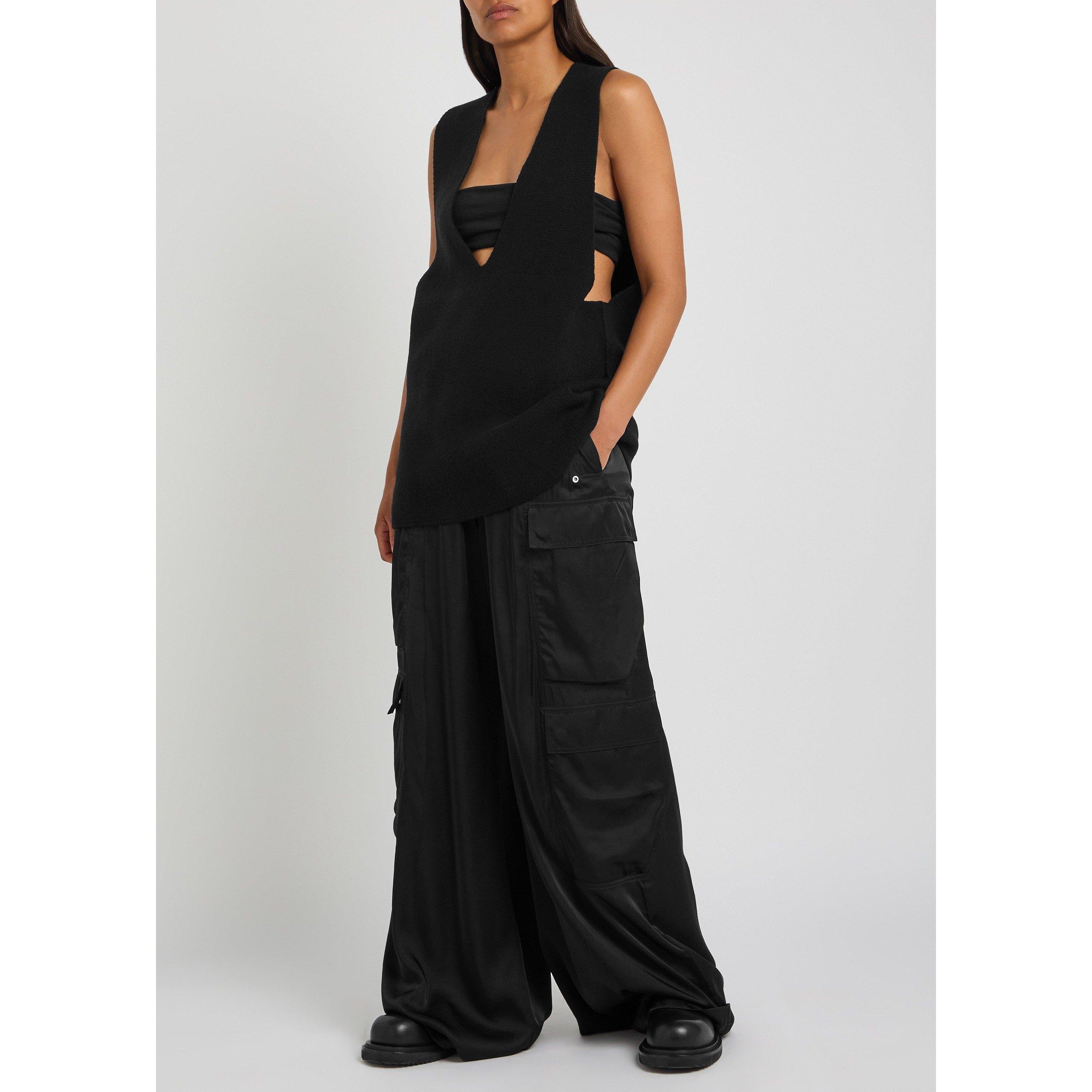 BLACK - Rick Owens - Women's Cashmere Oversized-Fit Tank Top - 5