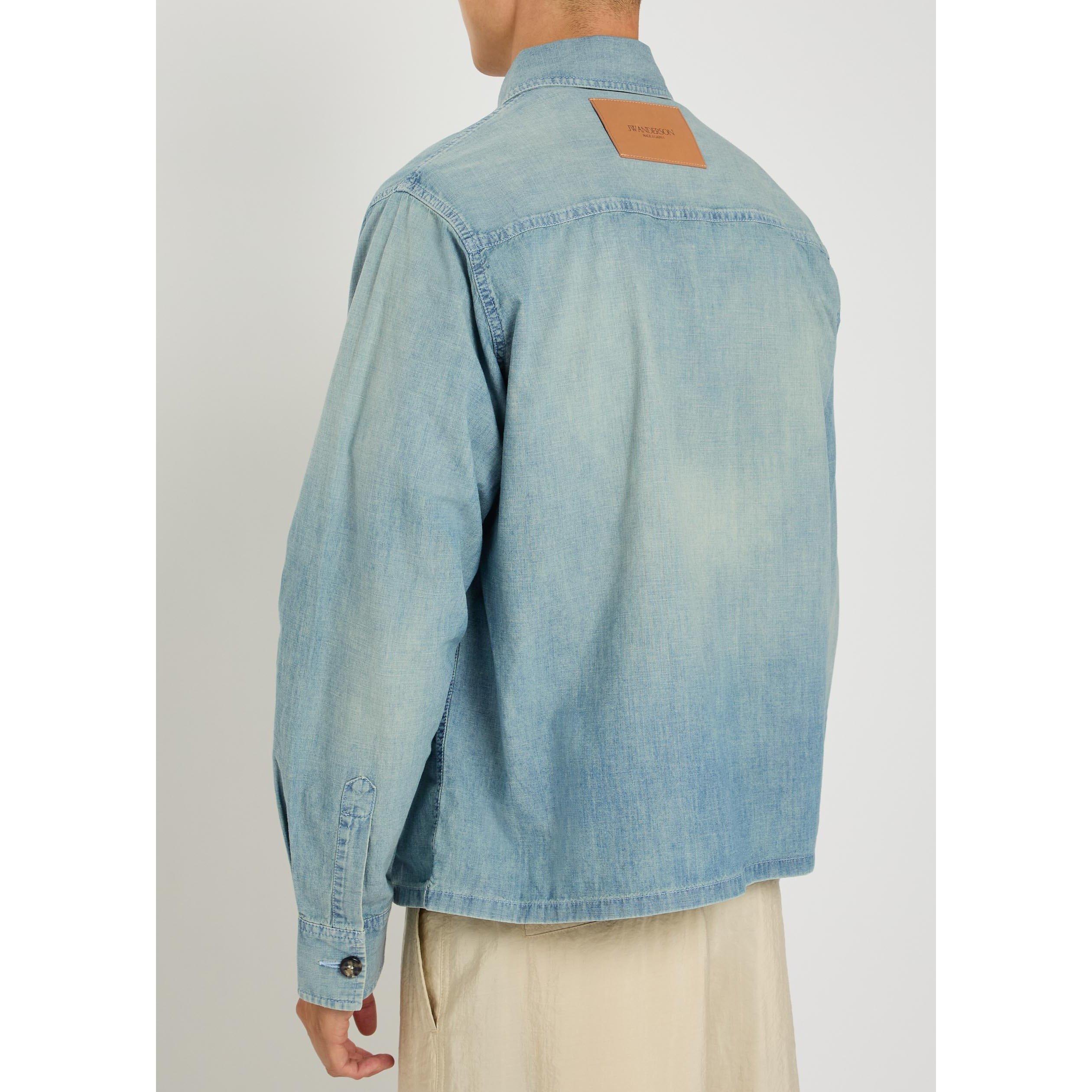 LIGHT BLUE - JW Anderson - JWA SLANT POCKET SHIRT - 3