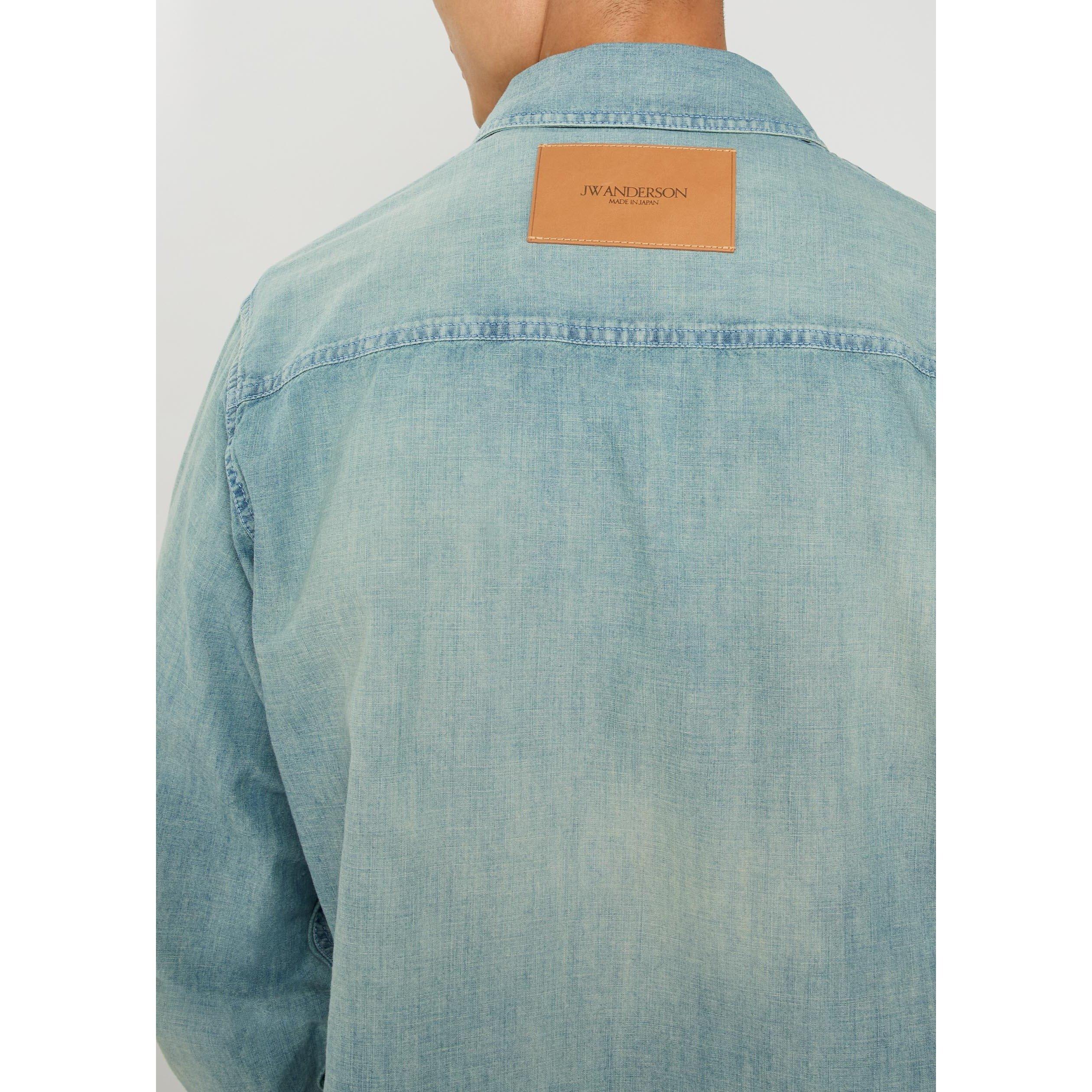 LIGHT BLUE - JW Anderson - JWA SLANT POCKET SHIRT - 4