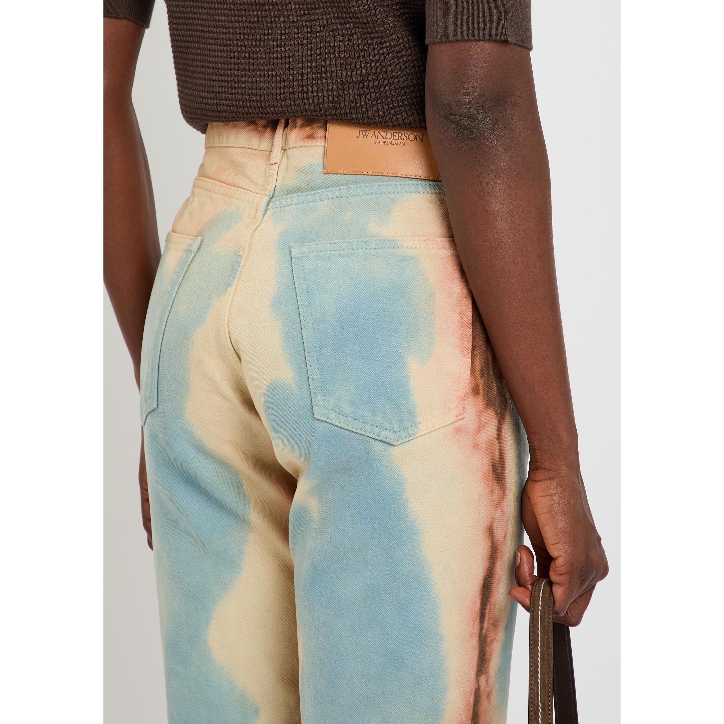 MULTICOLOURED - JW Anderson - Women's Cotton Print Mid-Rise Straight Leg Jeans - 4