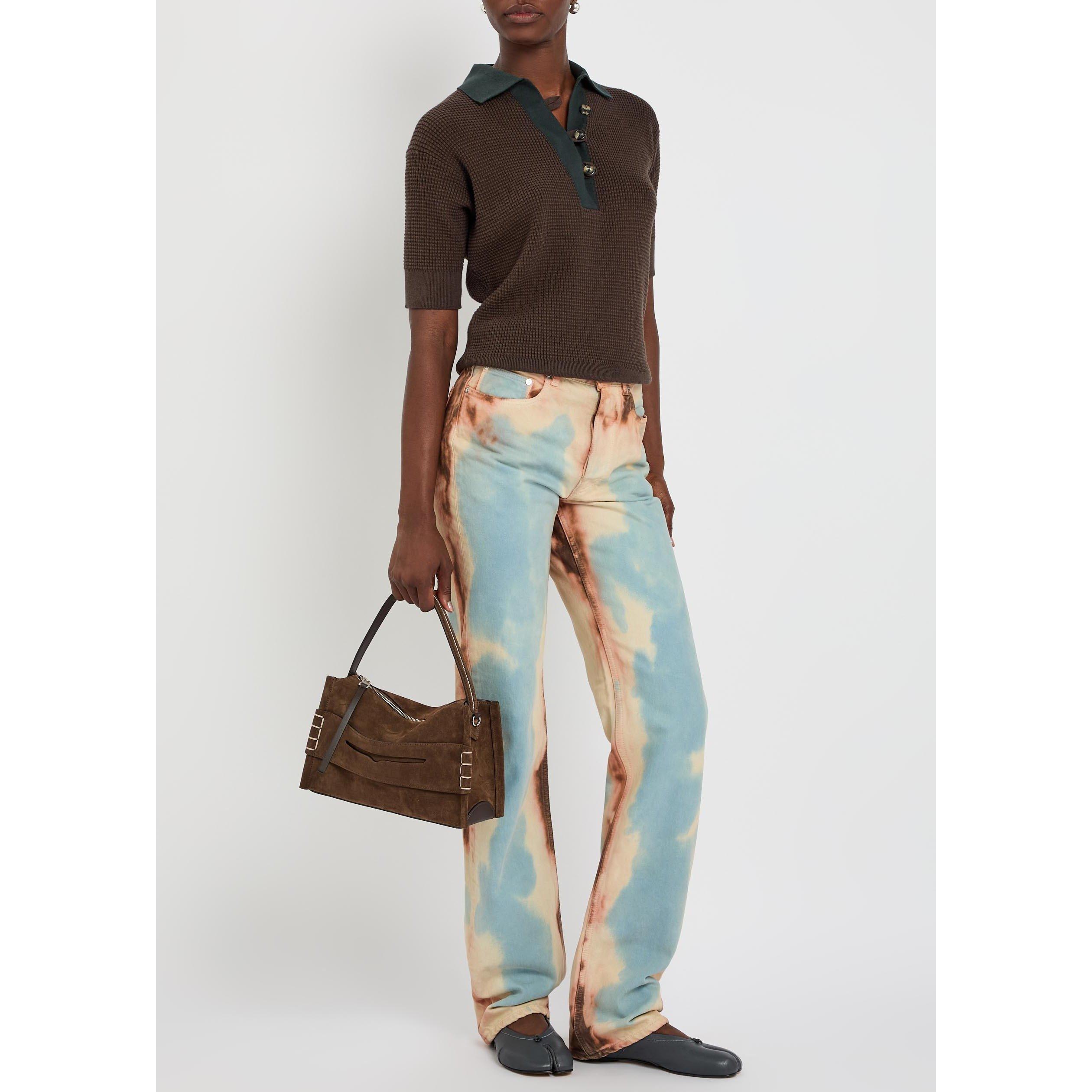 MULTICOLOURED - JW Anderson - Women's Cotton Print Mid-Rise Straight Leg Jeans - 5