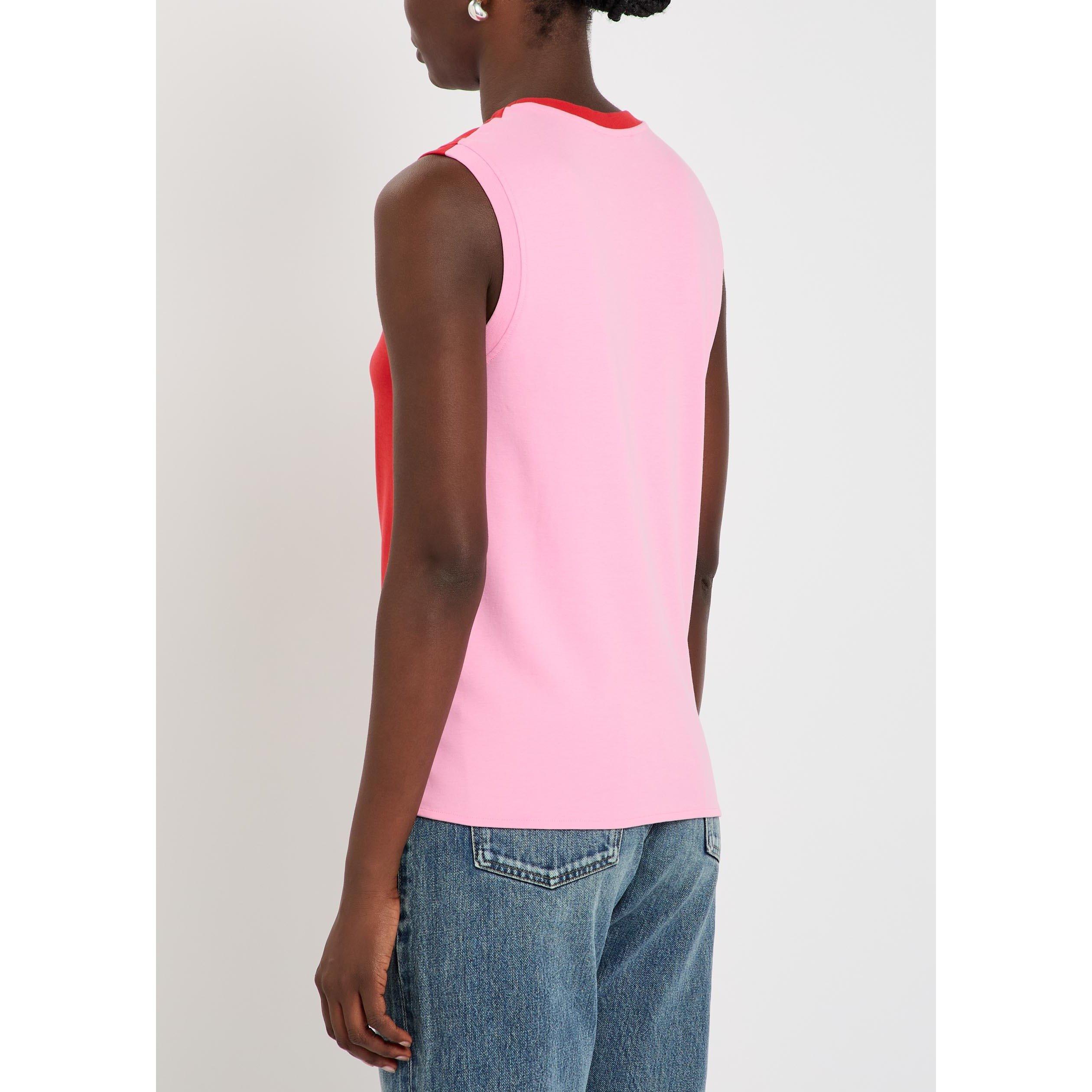 RED AND OTHER - JW Anderson - BICOLOUR TIE HEM TOP - 3