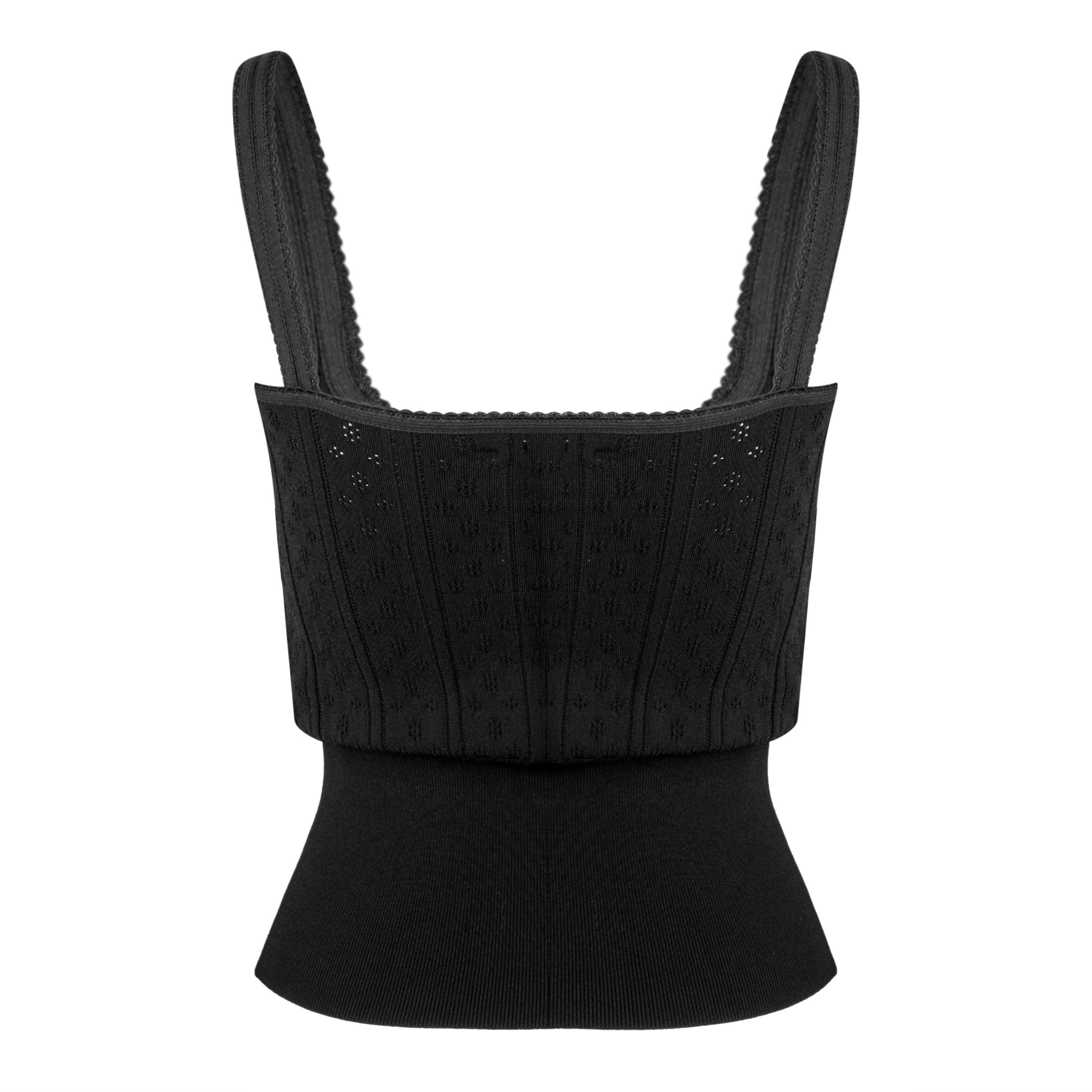 BLACK - JW Anderson - POINTELLE TANK TOP - 2
